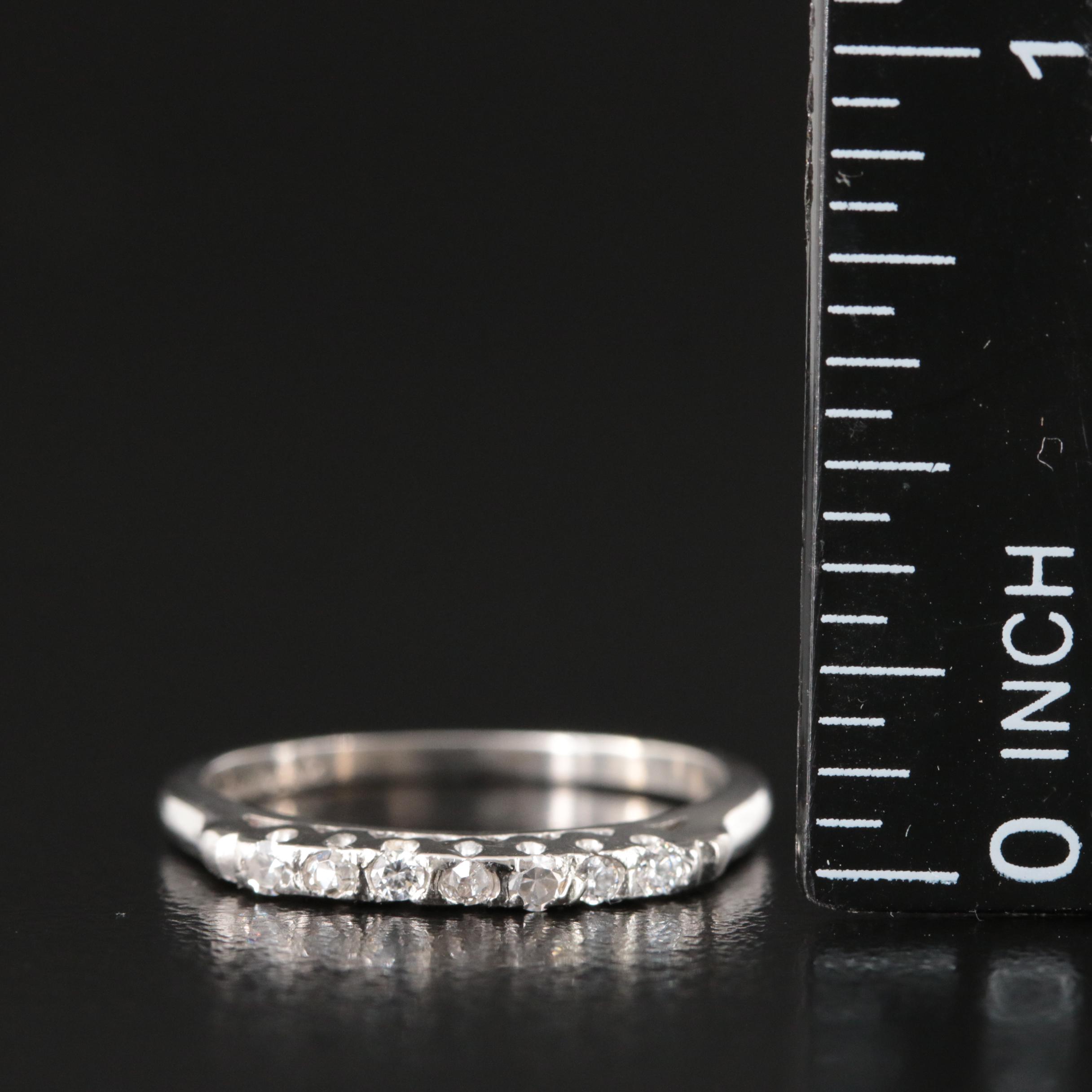 Vintage Platinum 0.12 CTW Diamond Band