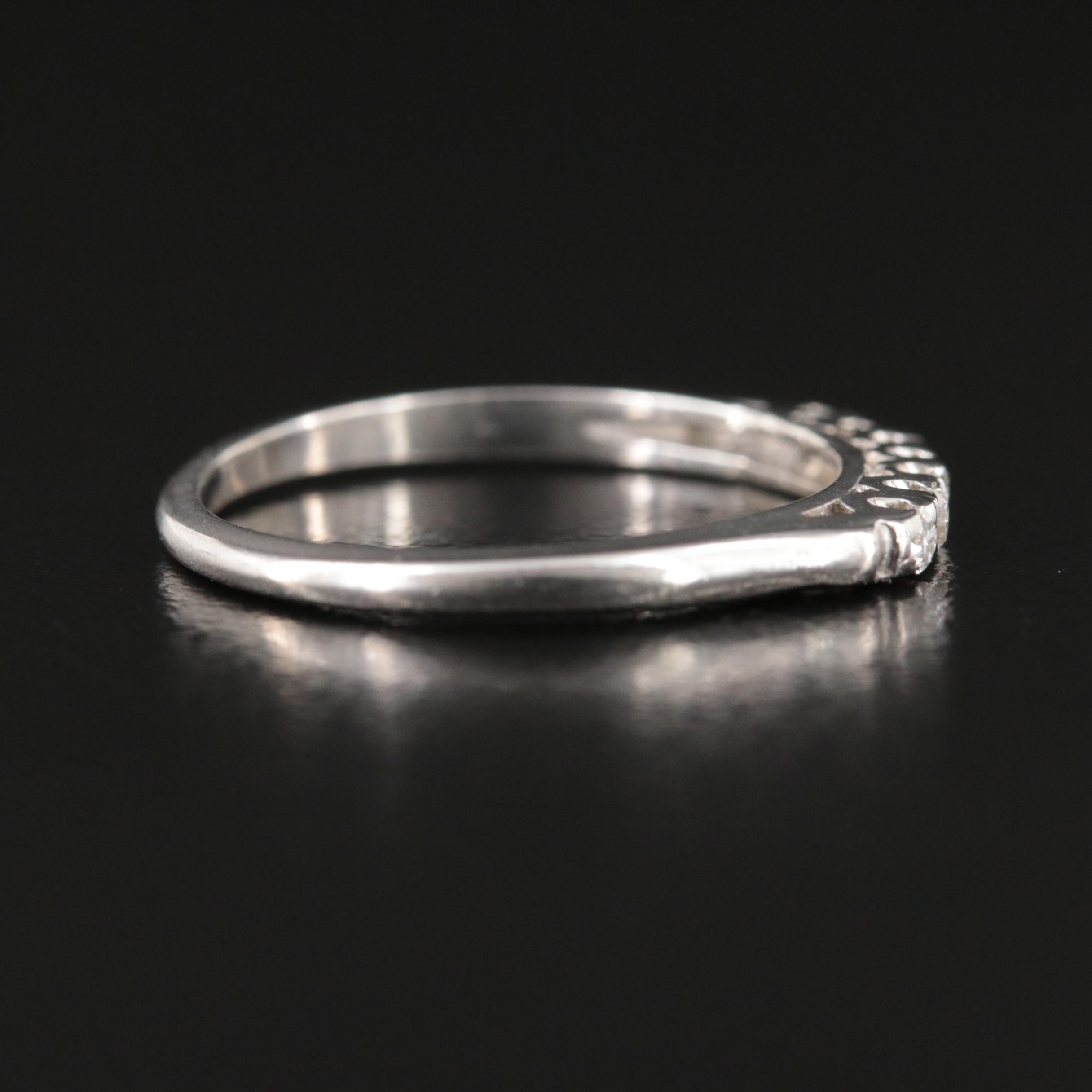 Vintage Platinum 0.12 CTW Diamond Band