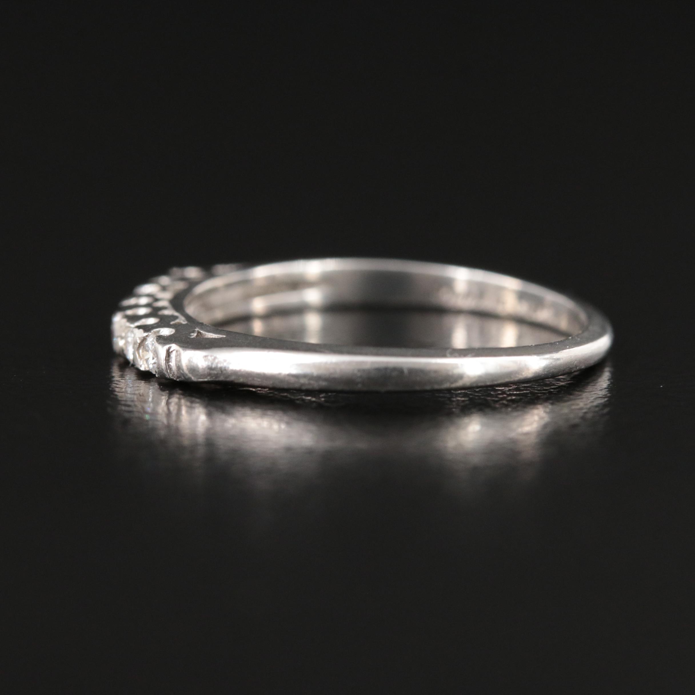 Vintage Platinum 0.12 CTW Diamond Band