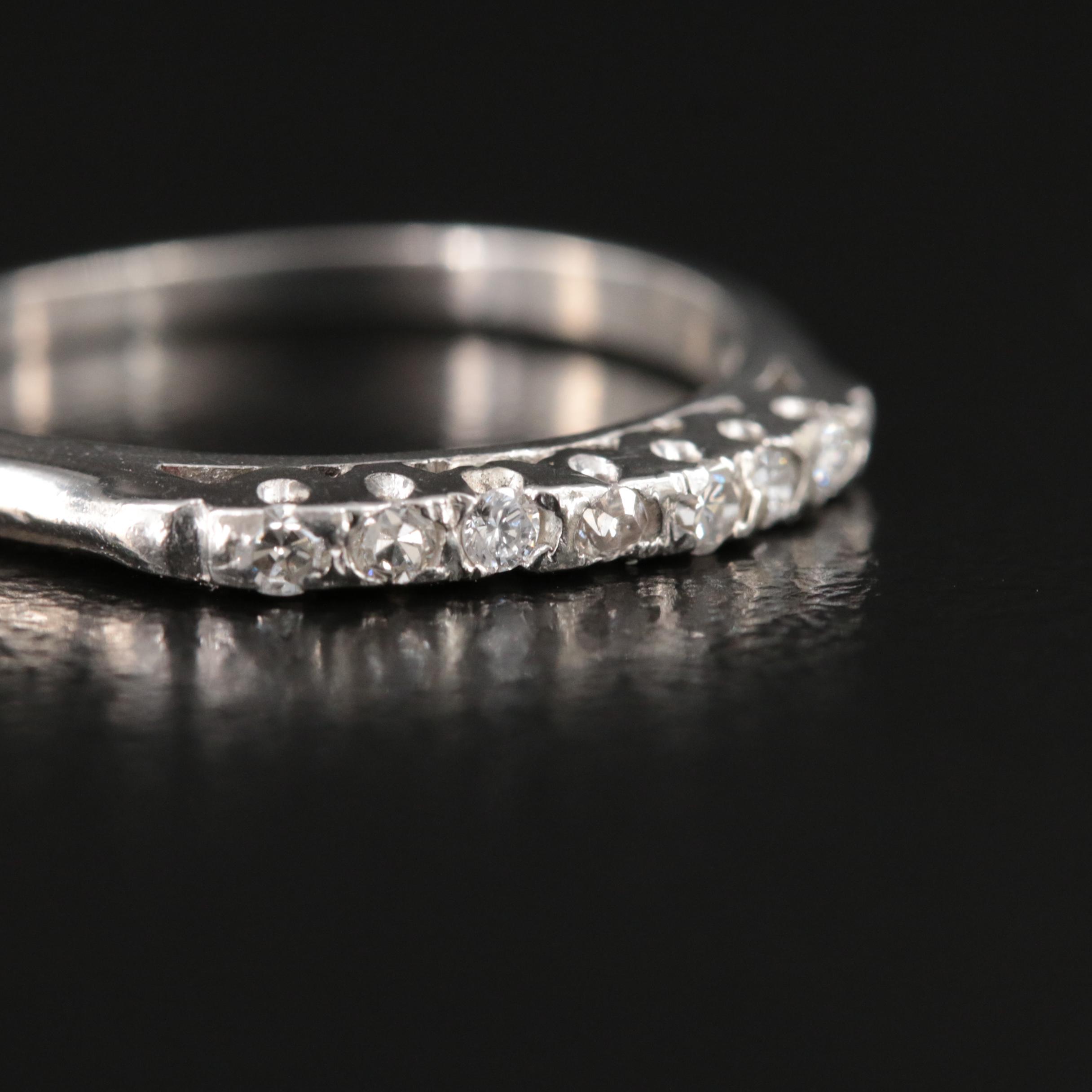 Vintage Platinum 0.12 CTW Diamond Band