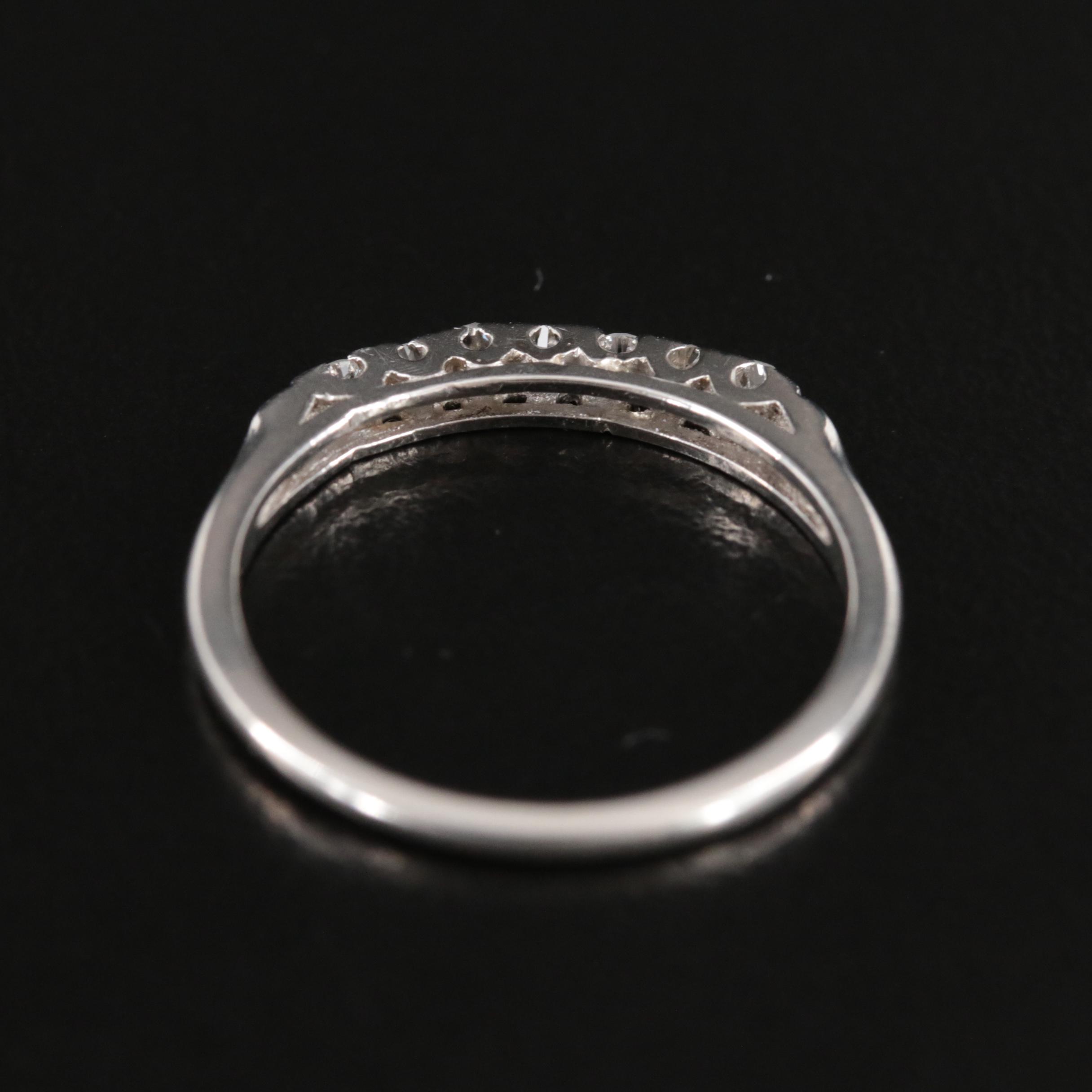 Vintage Platinum 0.12 CTW Diamond Band