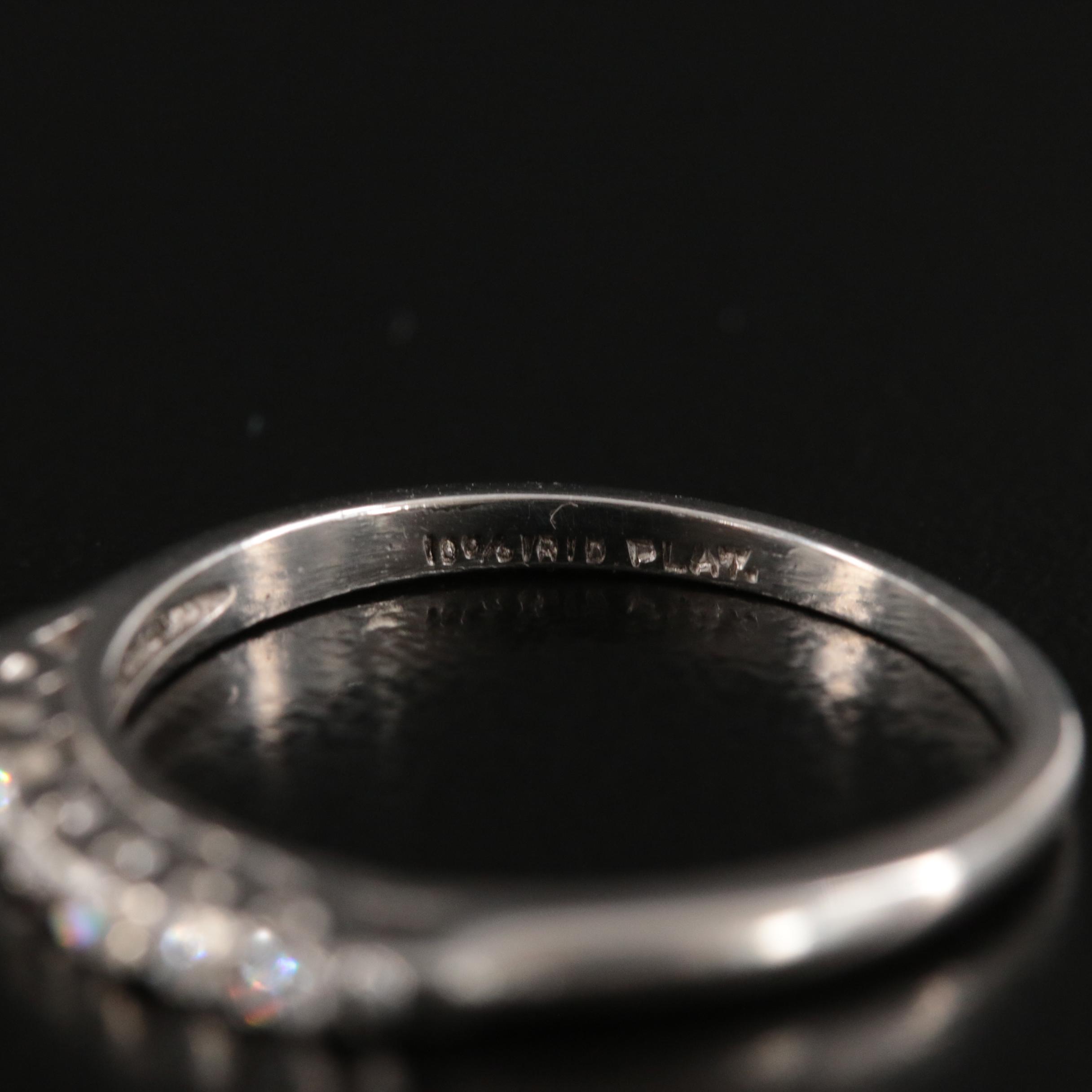 Vintage Platinum 0.12 CTW Diamond Band