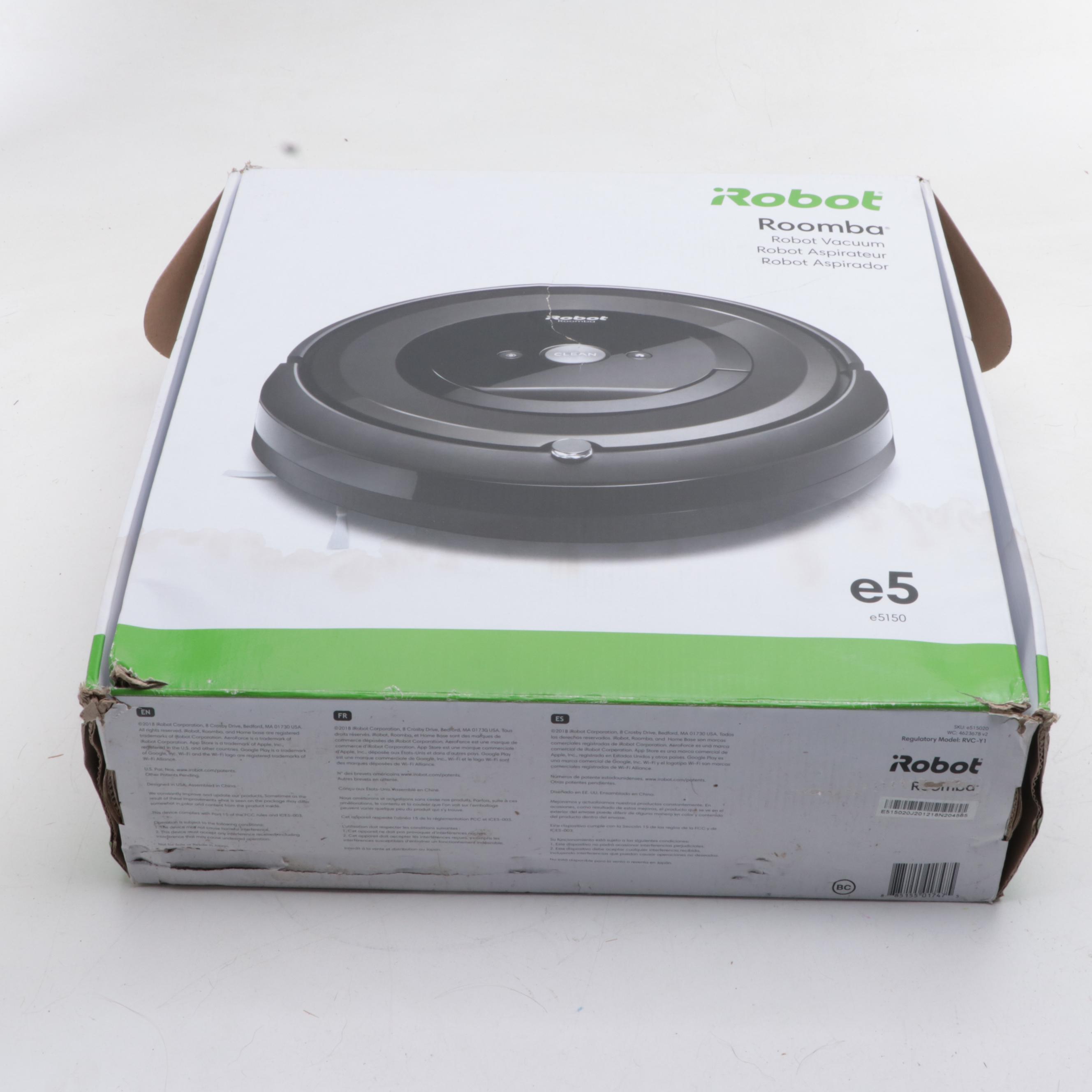 iRobot Roomba e5150 Robot Vacuum With Dock
