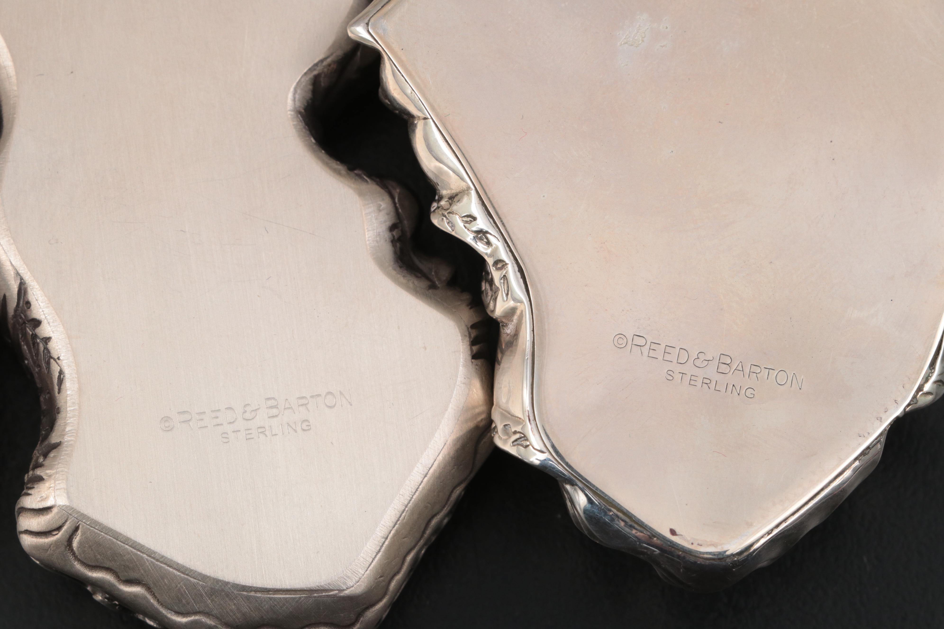 Reed & Barton Sterling Silver "Francis I" Heart and Angel Christmas Ornaments