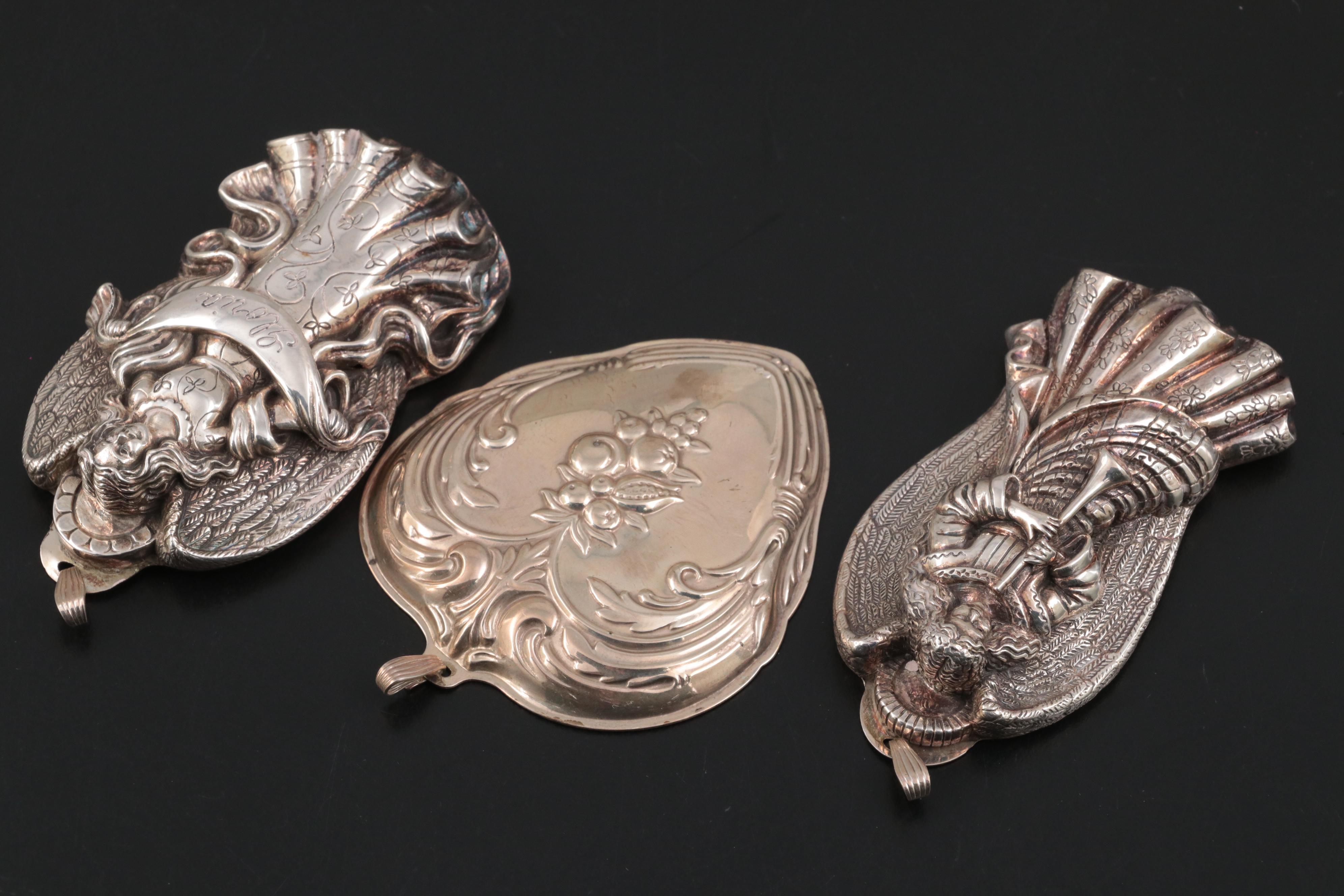 Reed & Barton Sterling Silver "Francis I" Heart and Angel Christmas Ornaments