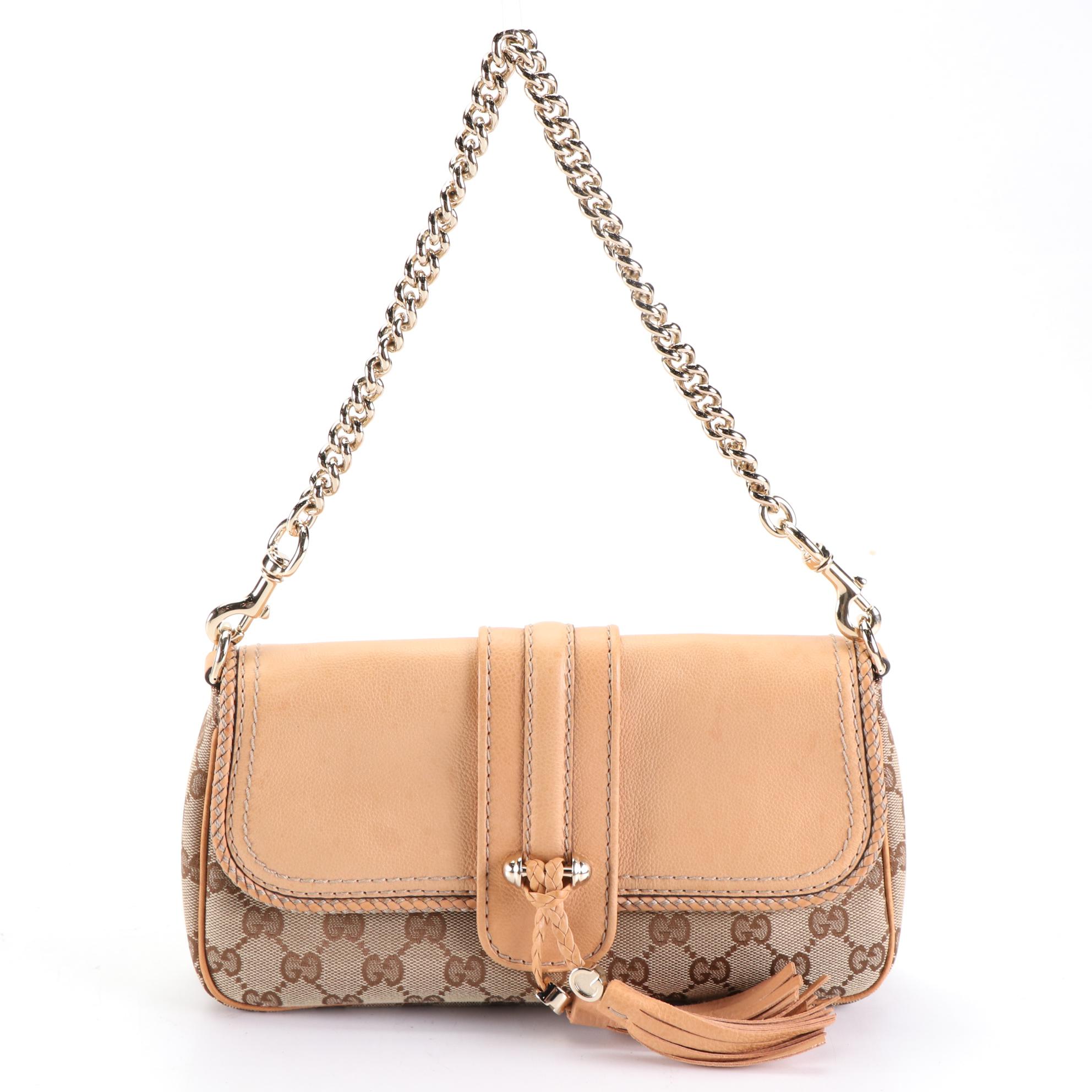 Gucci Marrakesh Handbag in GG Canvas and Leather