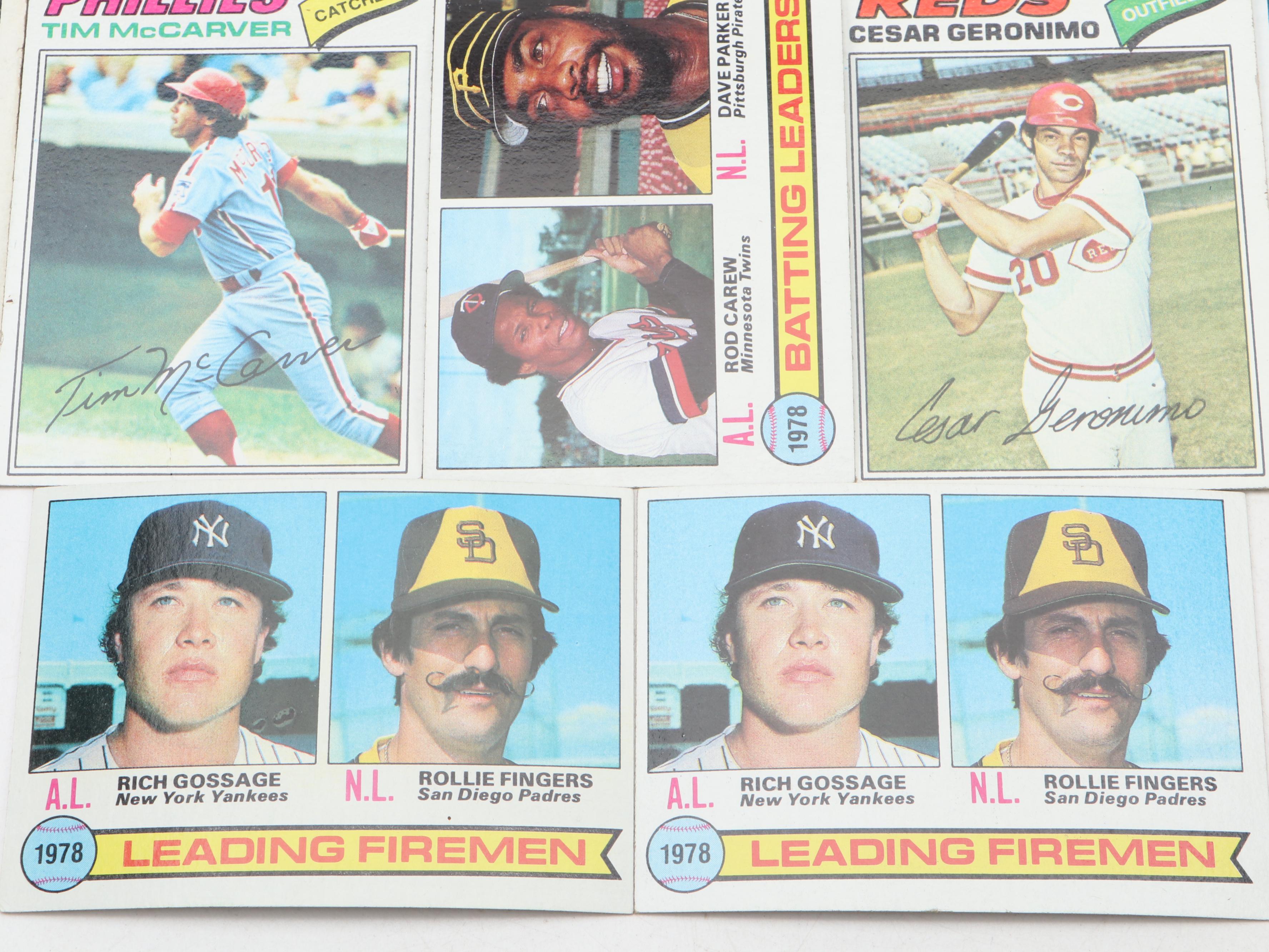 Topps Baseball Cards Including Seaver, Schmidt, Dawson and More, 1970s–1980s