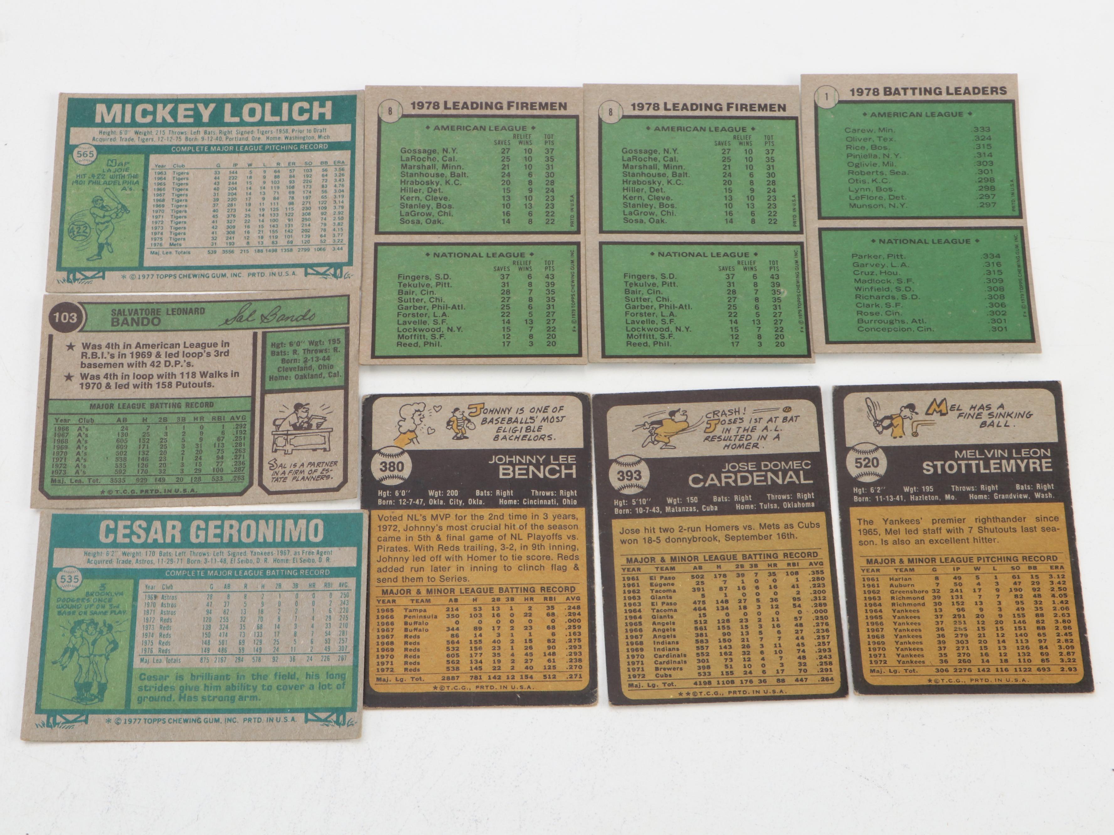 Topps Baseball Cards Including Seaver, Schmidt, Dawson and More, 1970s–1980s