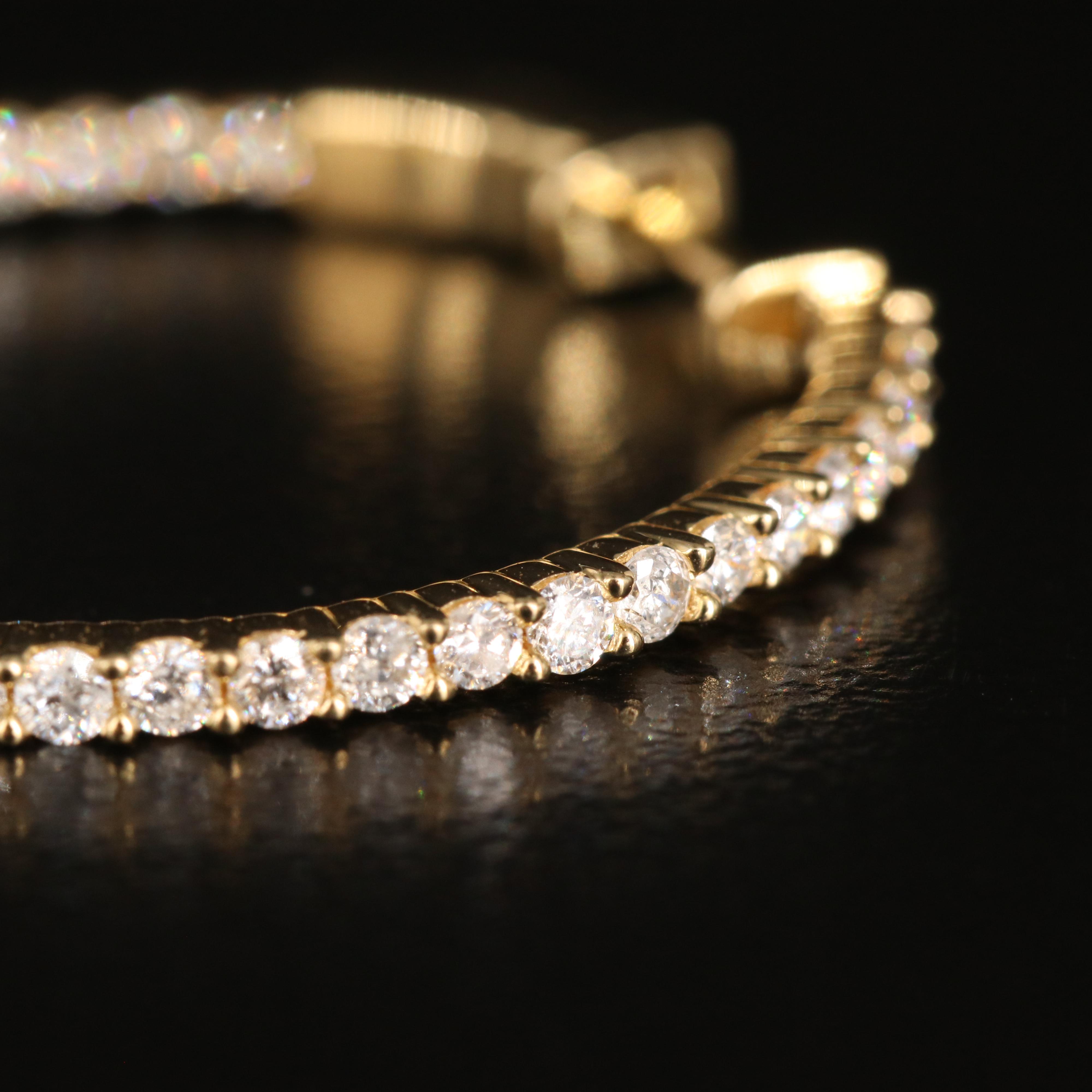 14K 1.00 CTW Diamond Inside-Out Hoop Earrings