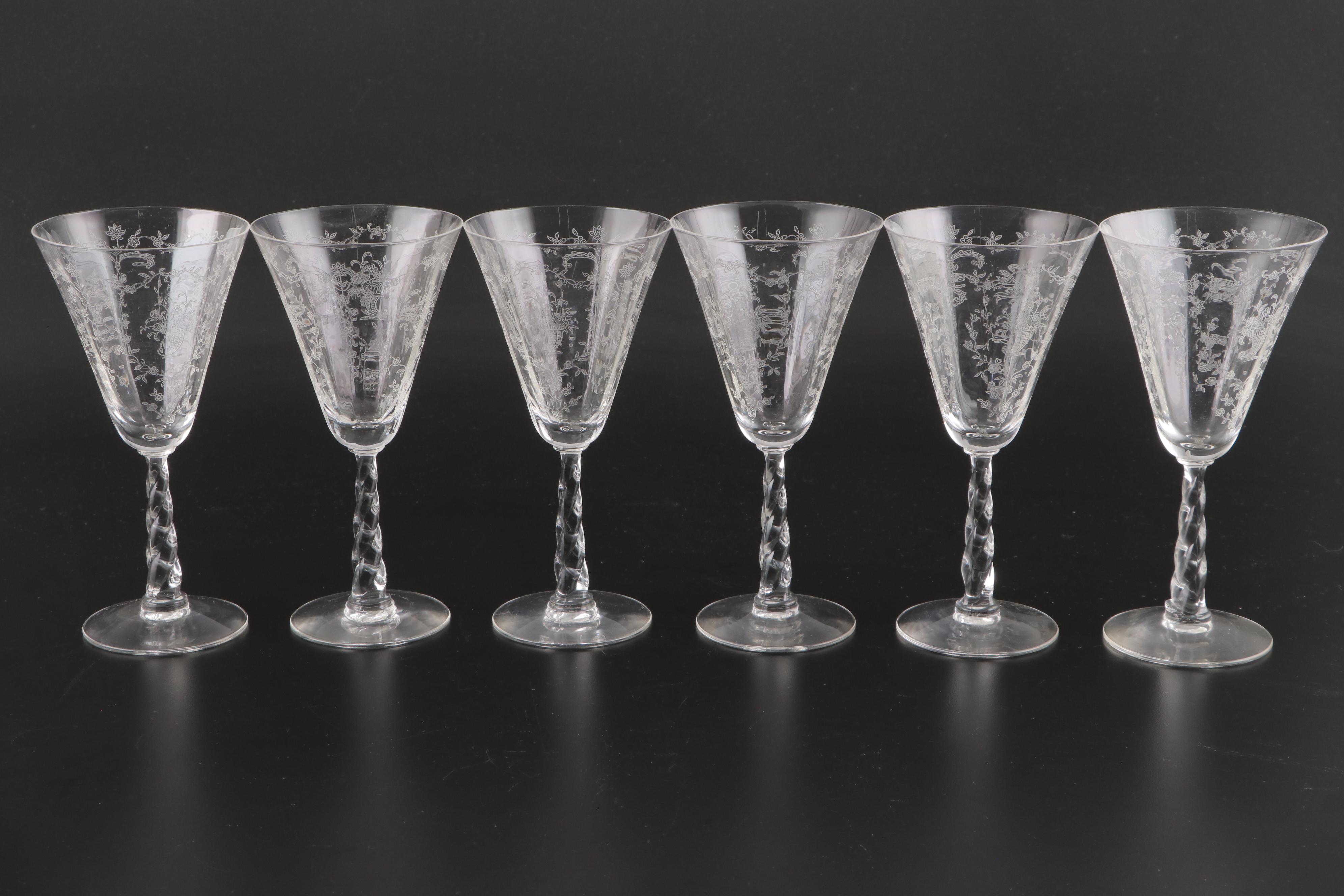 Fostoria "Mayflower" Glass Stemware