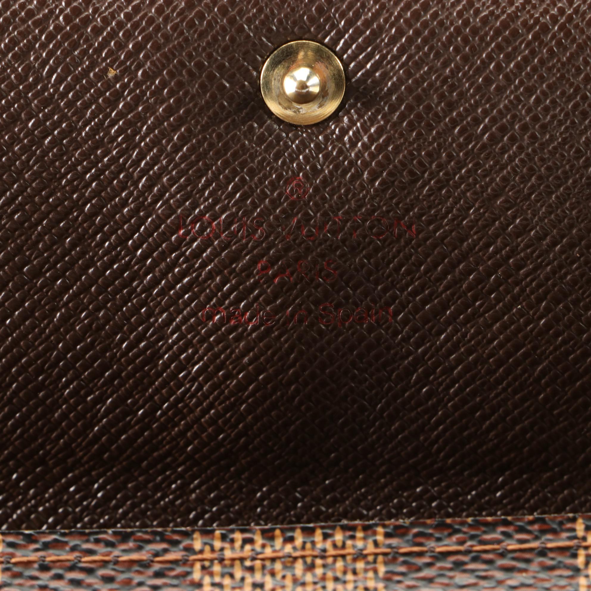 Louis Vuitton Portefuille Sarah Wallet in Damier Ebene Canvas