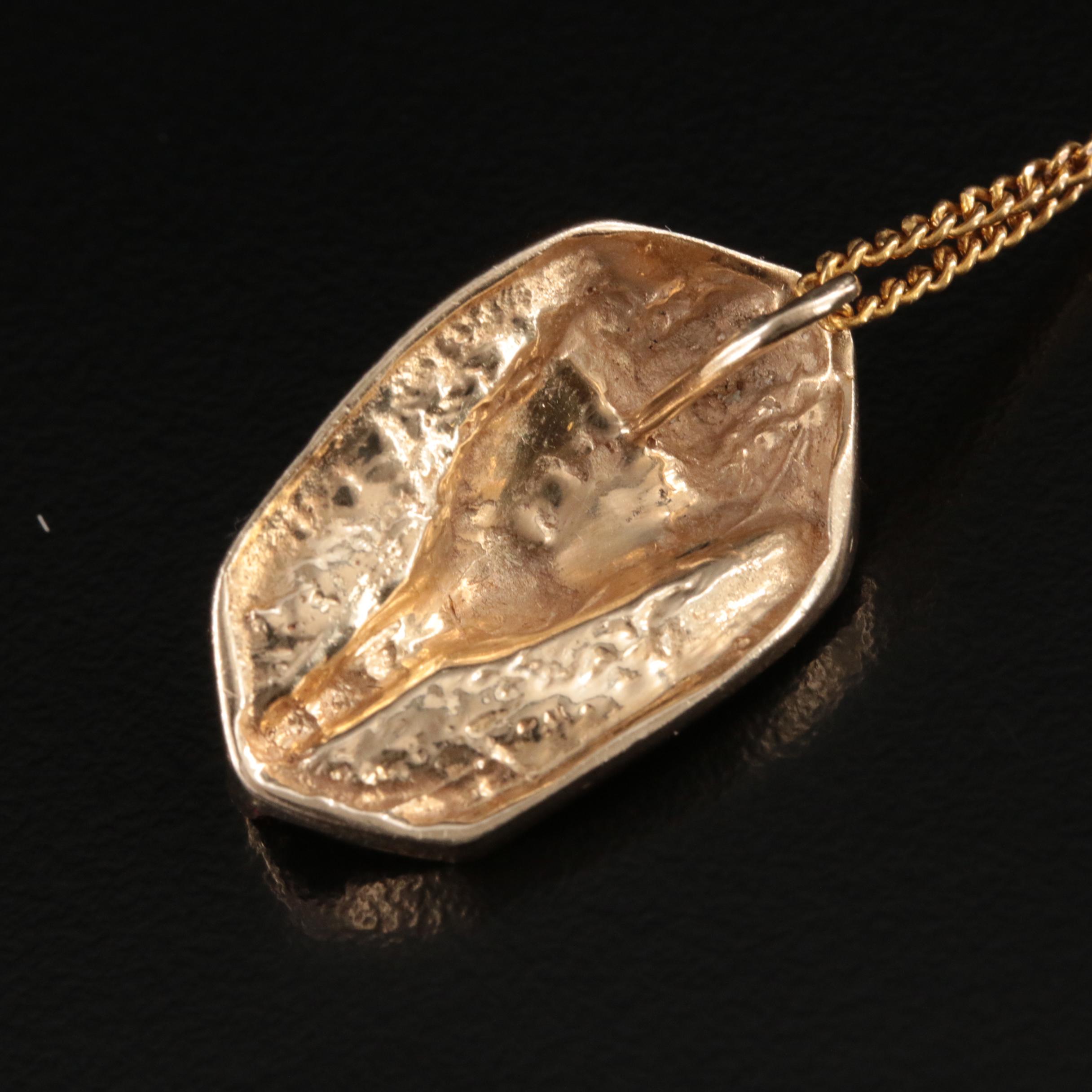 14K Pharoah Tutankhamun Pendant Necklace