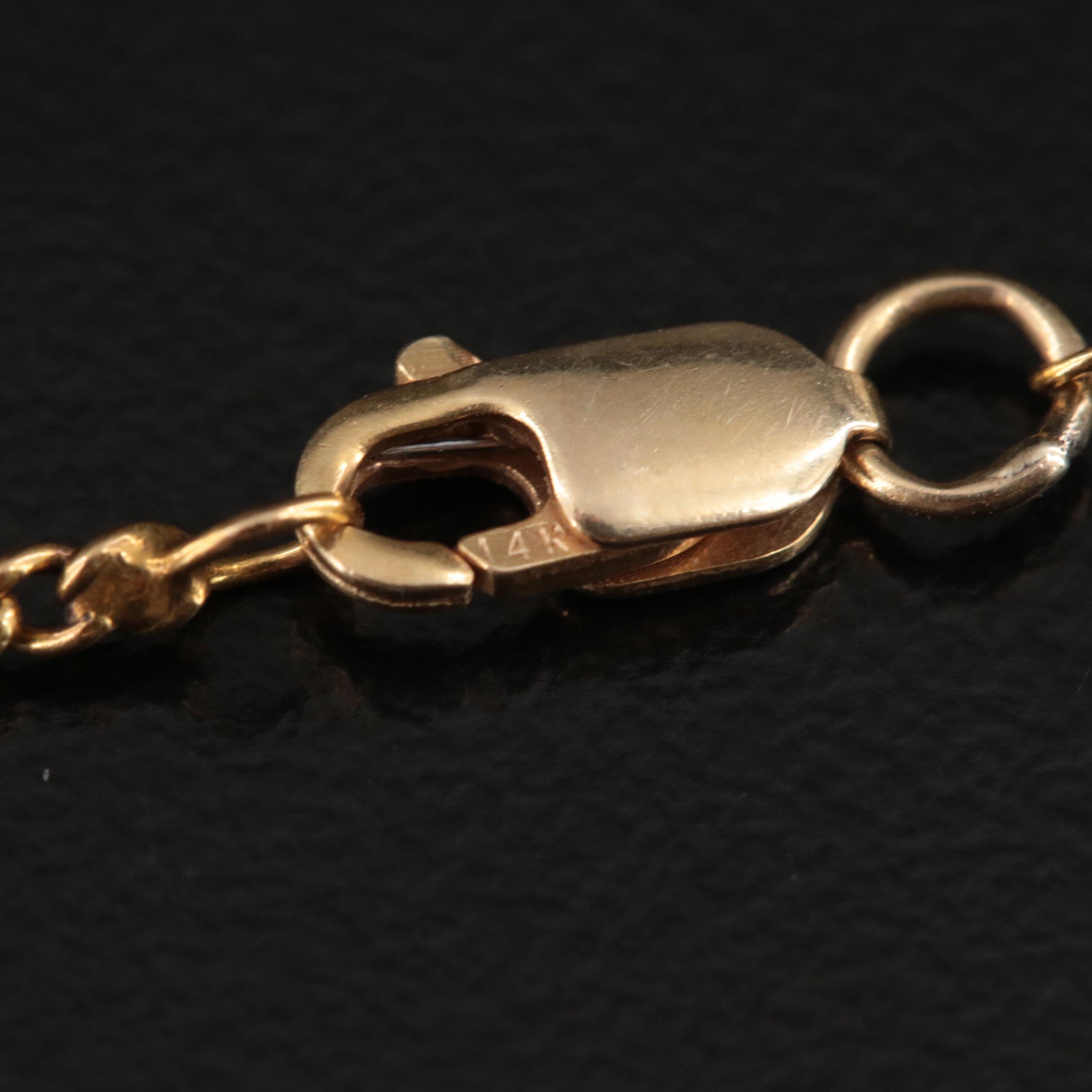 14K Pharoah Tutankhamun Pendant Necklace