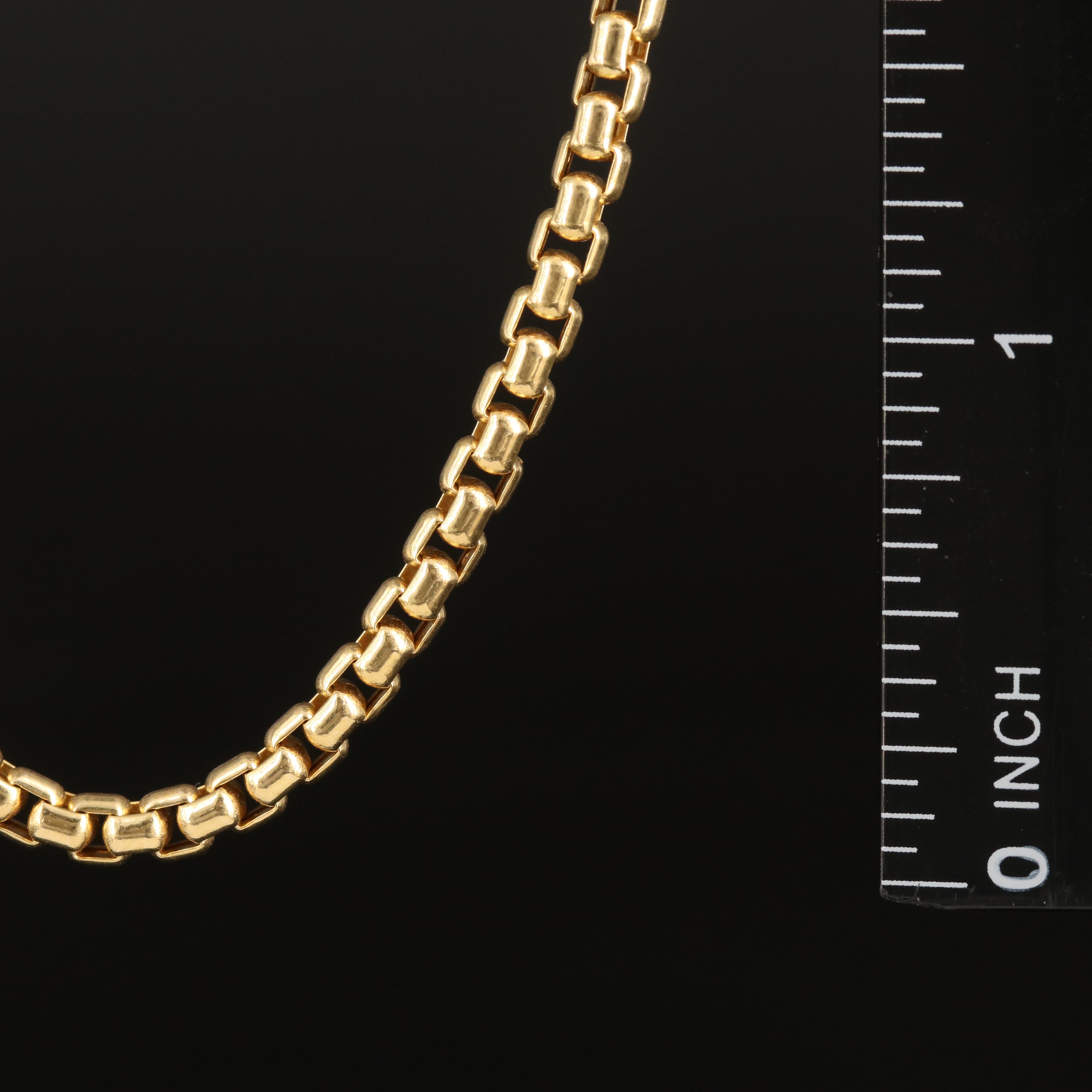 Italian UnoAErre 14K Box Chain Necklace