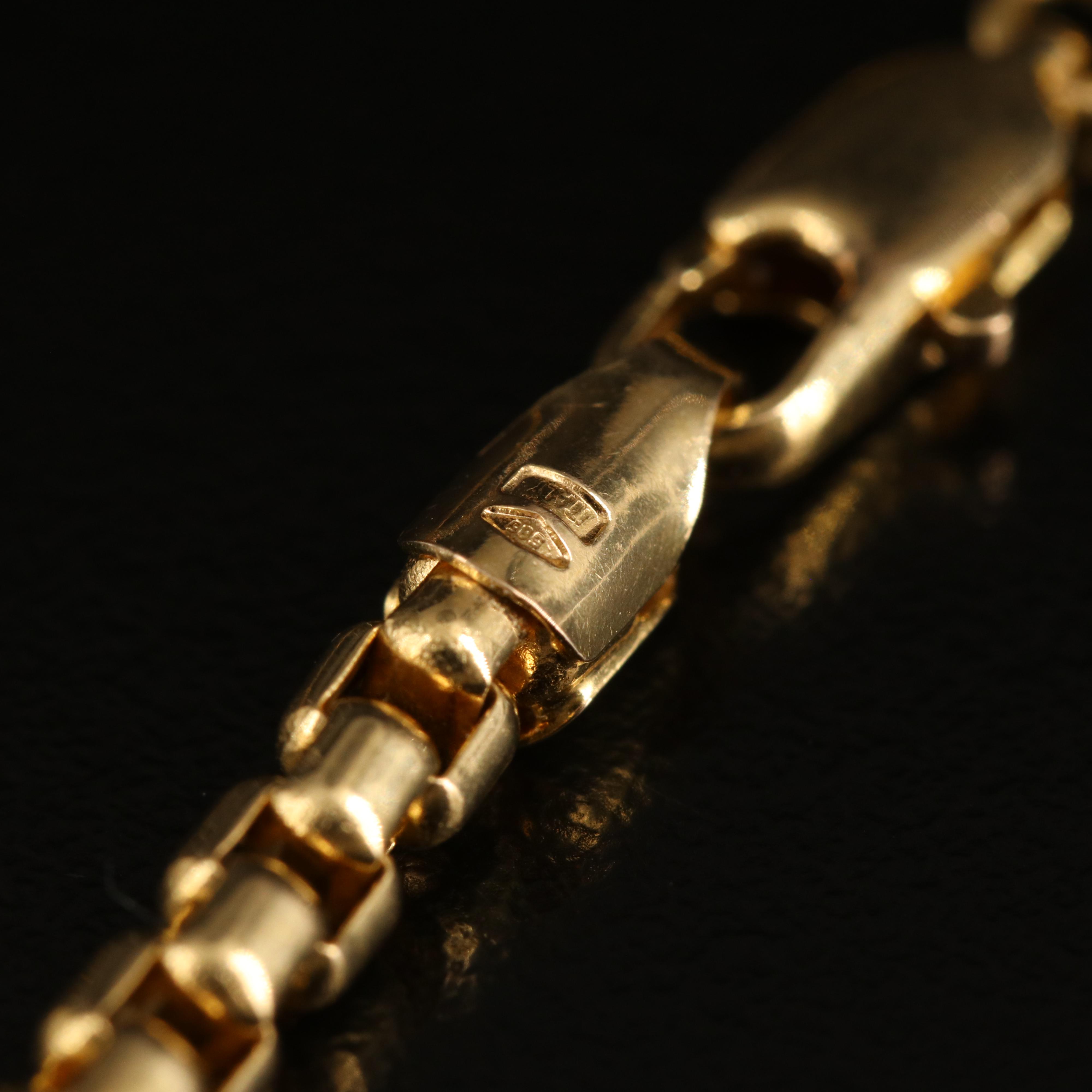 Italian UnoAErre 14K Box Chain Necklace