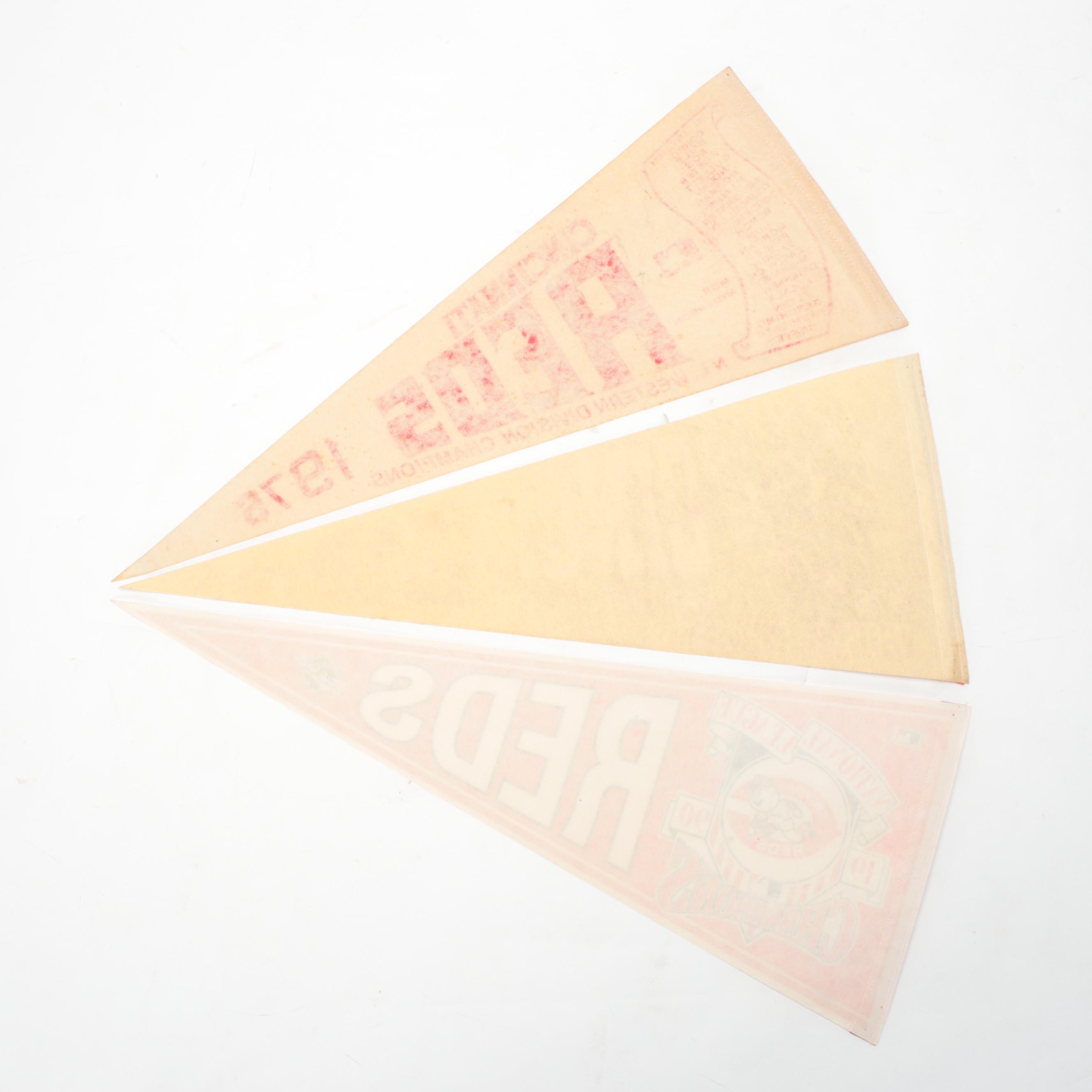 Cincinnati Reds 1975 W.S., Indianapolis 500, More Pennants, Flags, Late 20th C.