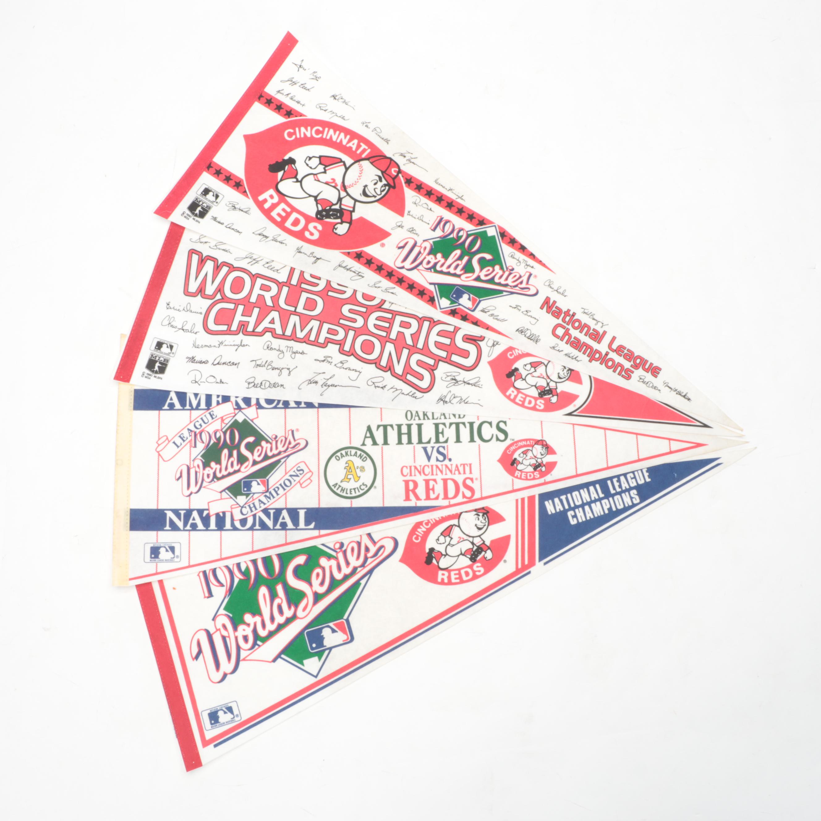 Cincinnati Reds 1975 W.S., Indianapolis 500, More Pennants, Flags, Late 20th C.