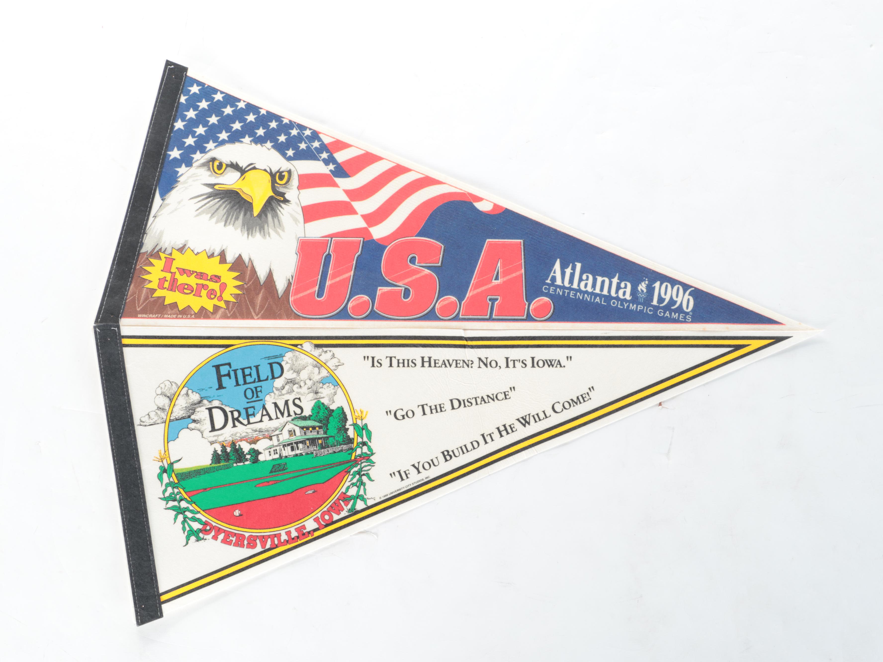 Cincinnati Reds 1975 W.S., Indianapolis 500, More Pennants, Flags, Late 20th C.