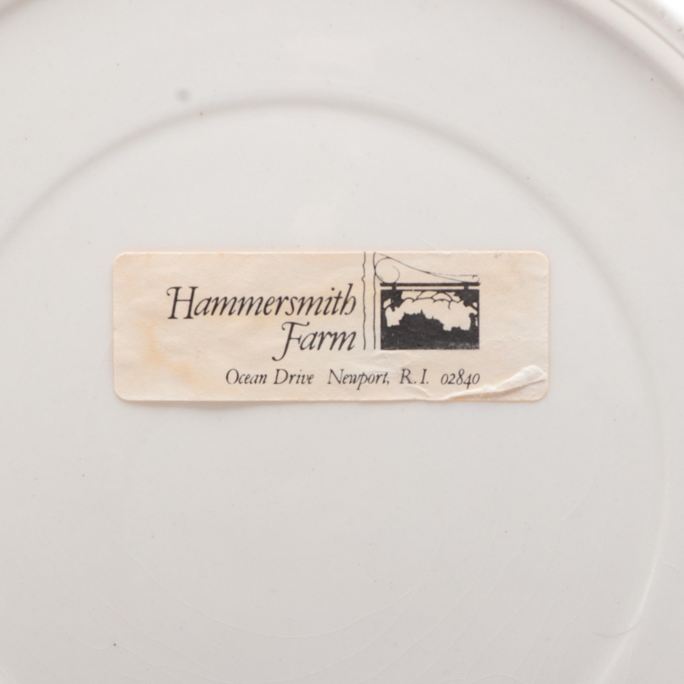 Hammersmith Farm Bird-Themed Ceramic Plate with Stand, Late 20th Century