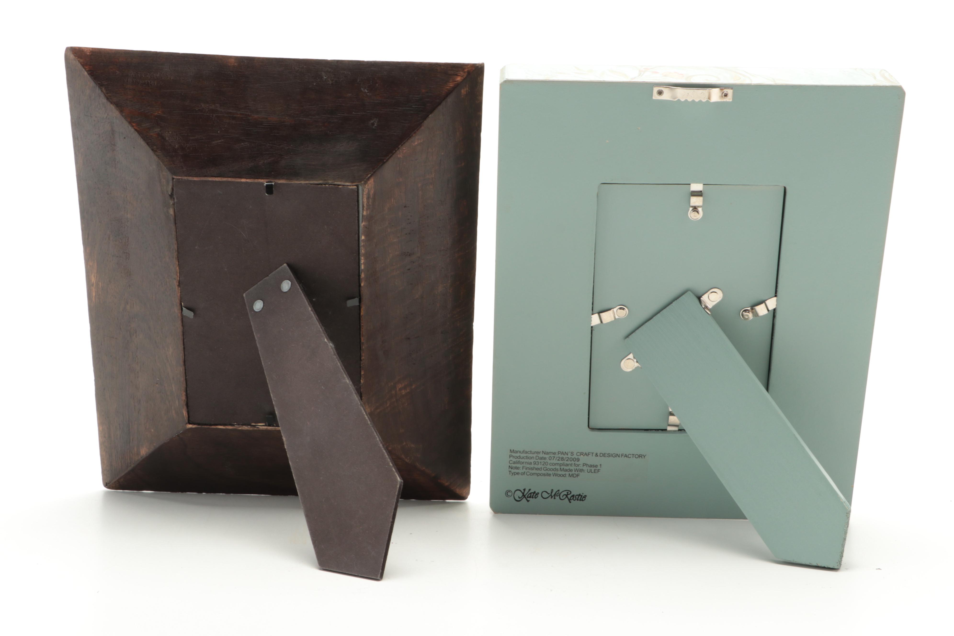 Wood and Metal Cow Figurines with Boxes and Other Décor