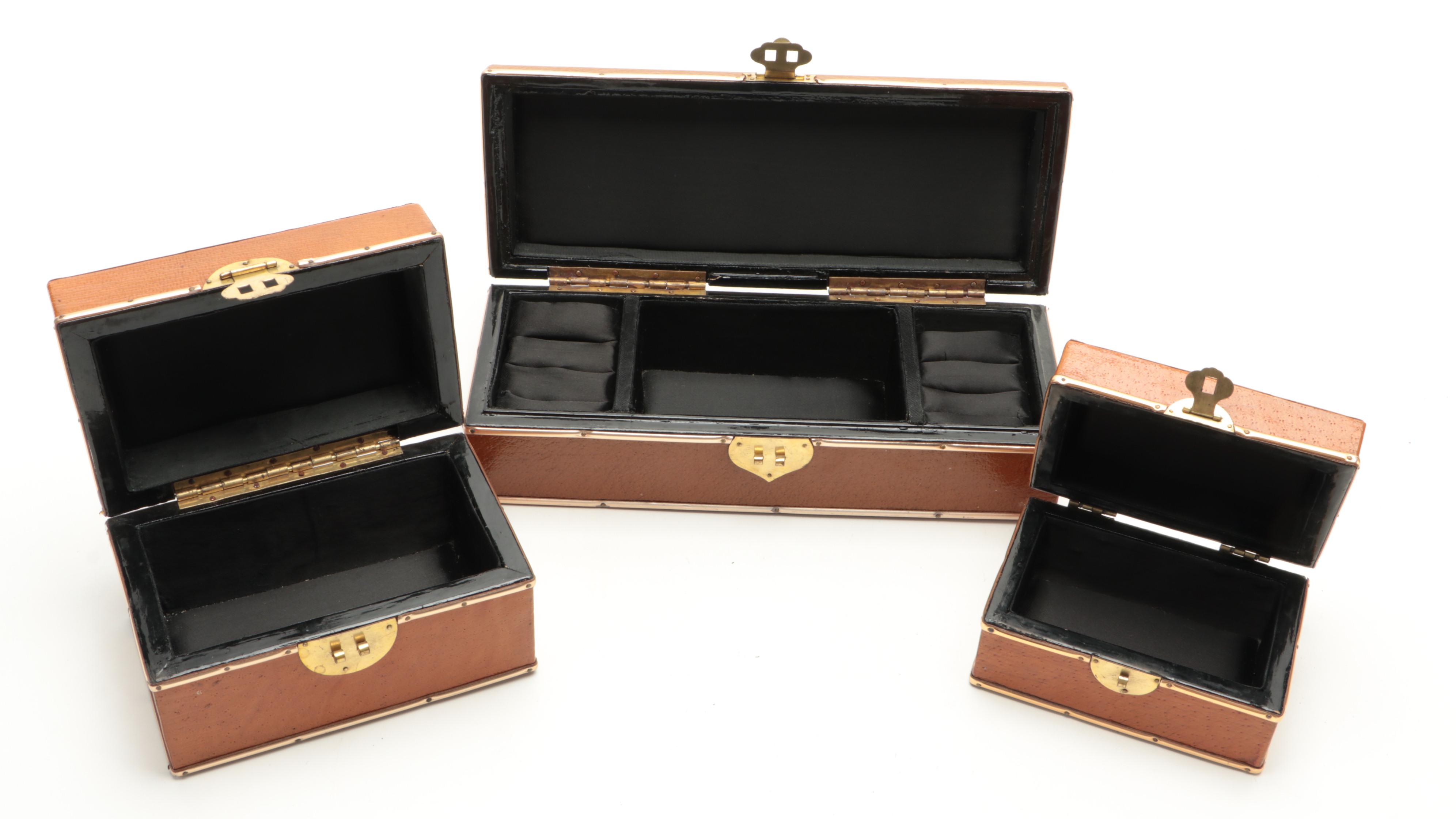 Wood and Metal Cow Figurines with Boxes and Other Décor