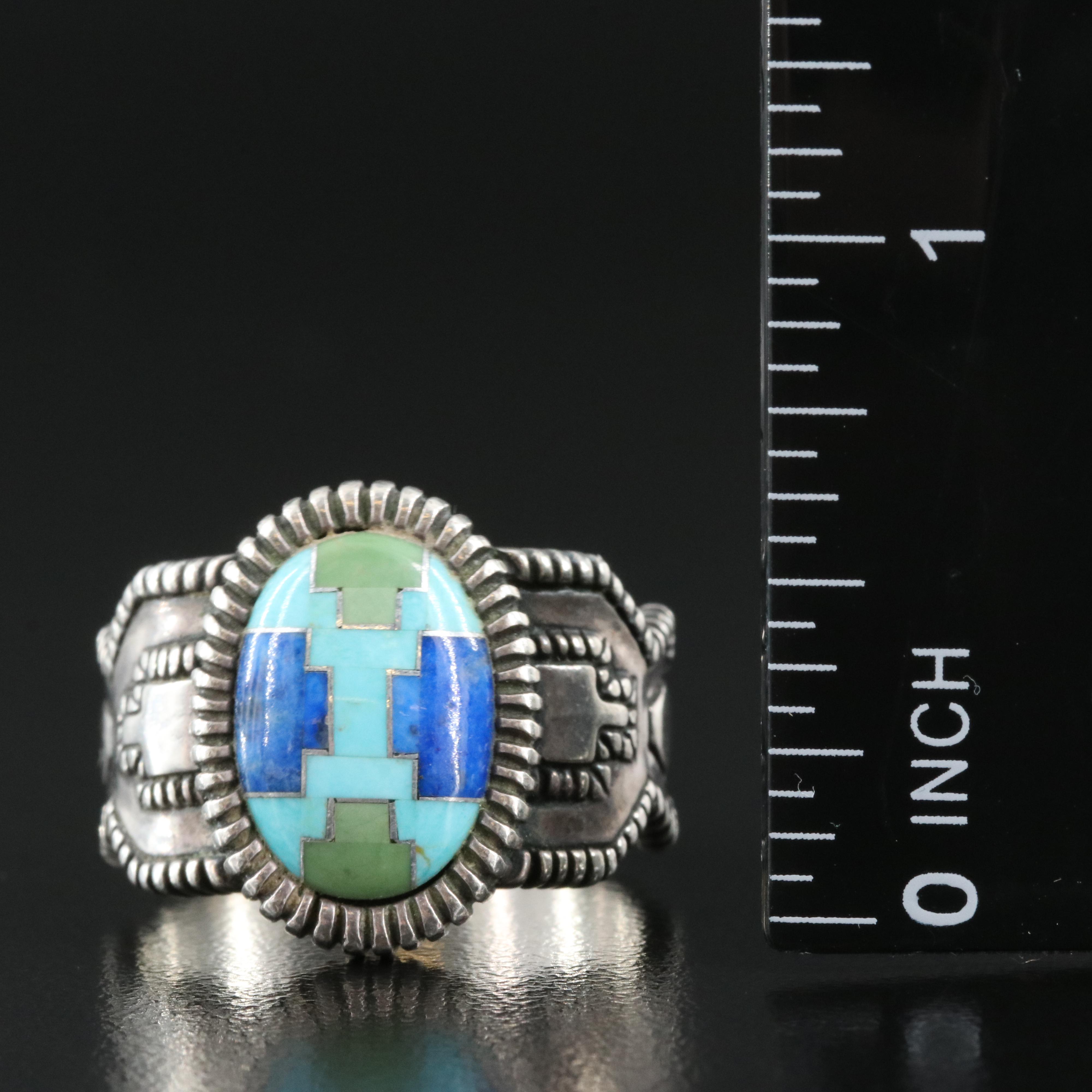 Relios Sterling Lapis Lazuli and Turquoise Ring