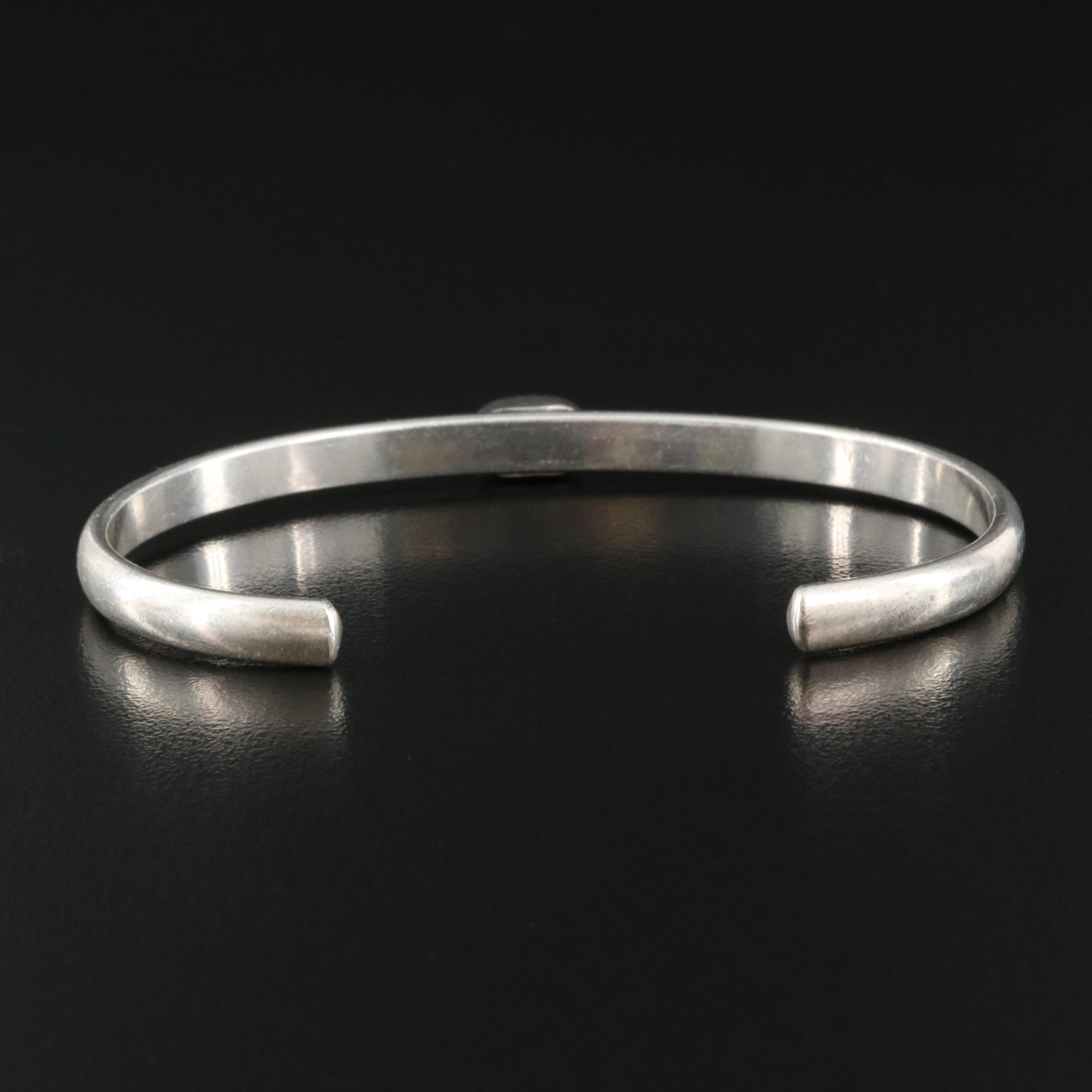 Sterling Nephrite Cuff