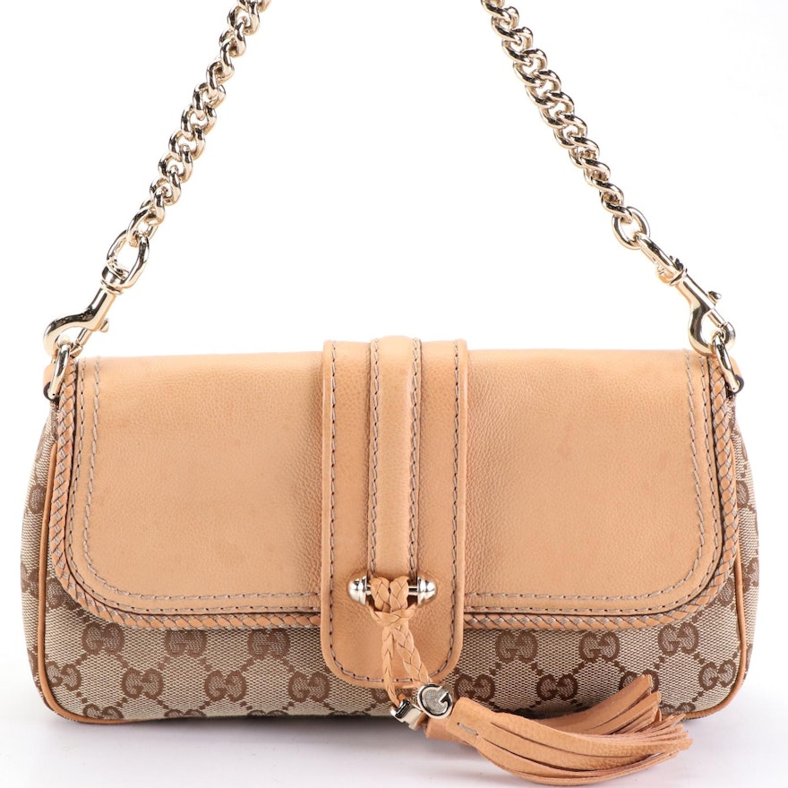 Gucci Marrakesh Handbag in GG Canvas and Leather