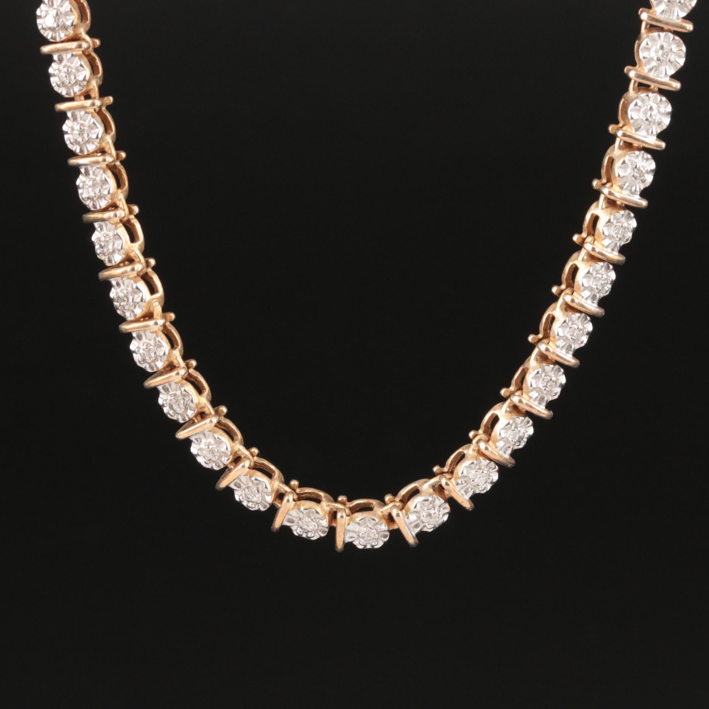 Sterling Diamond Necklace