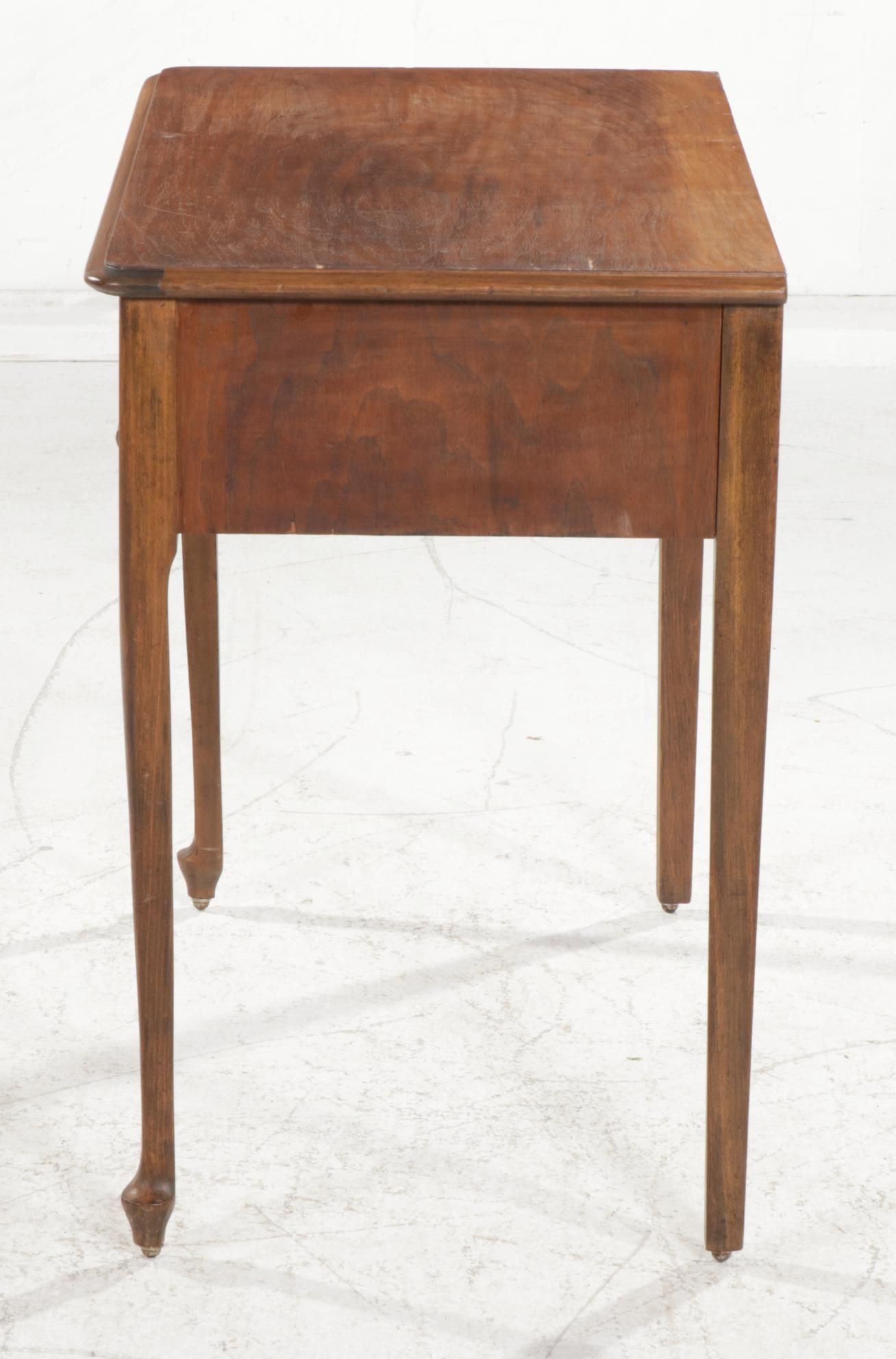 French Provincial Style Walnut Single-Drawer Desk, Early 20th Century