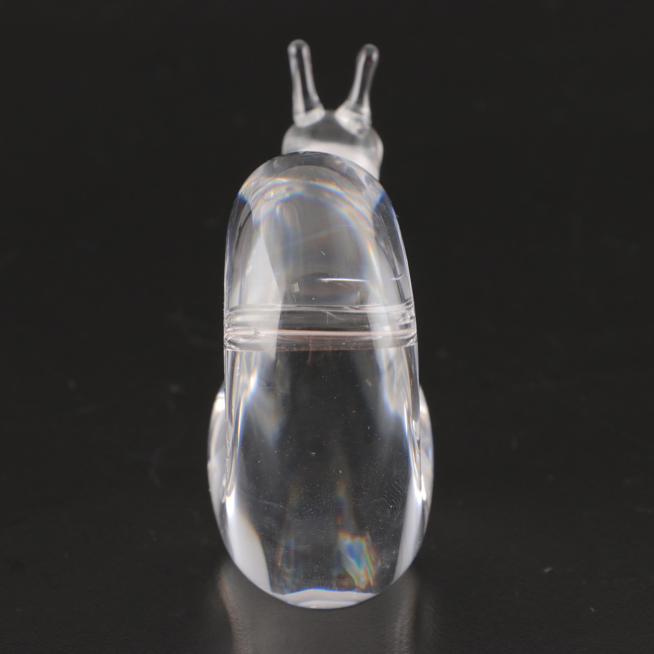 Steuben Art Glass Snail Figurine