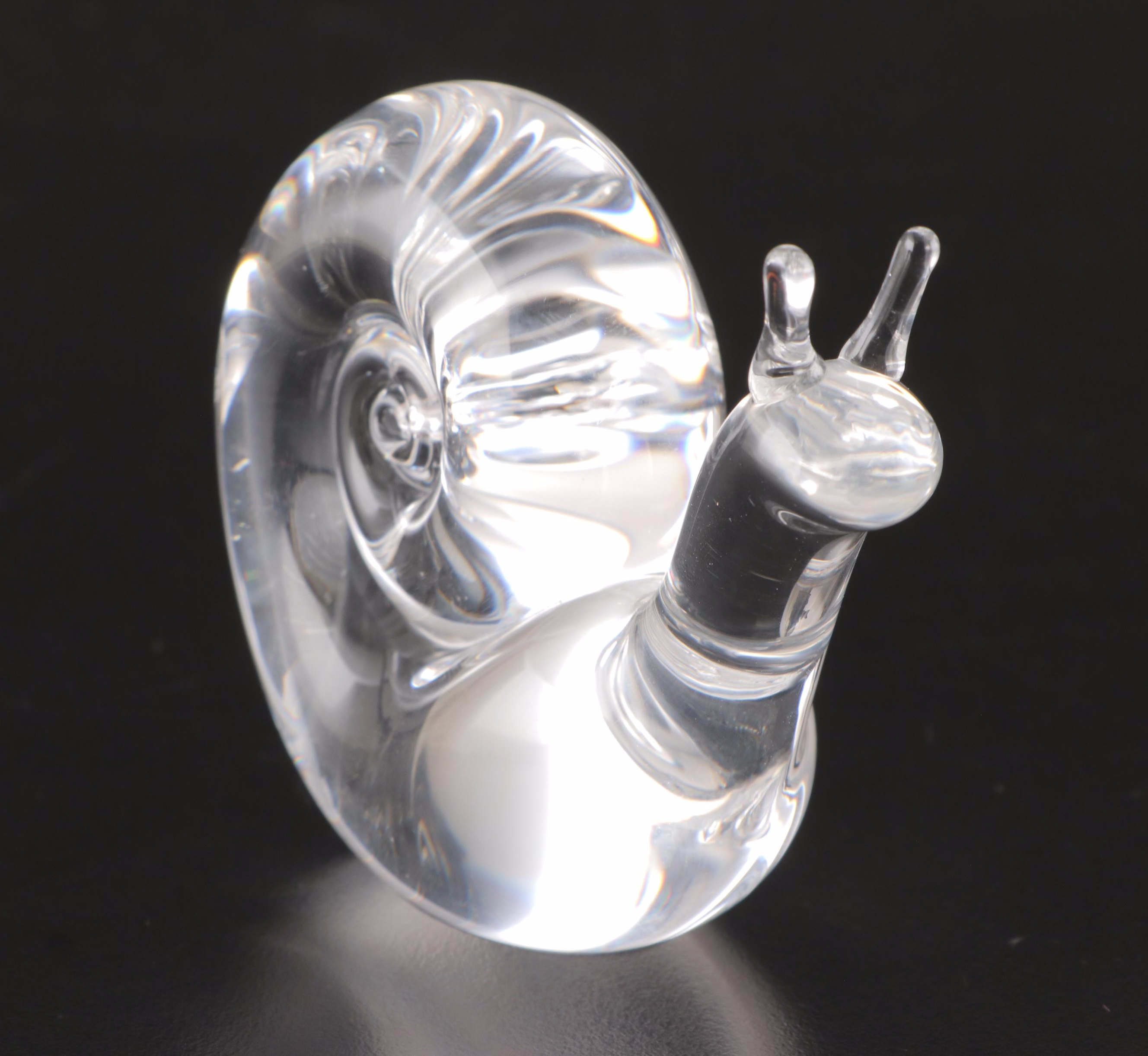 Steuben Art Glass Snail Figurine