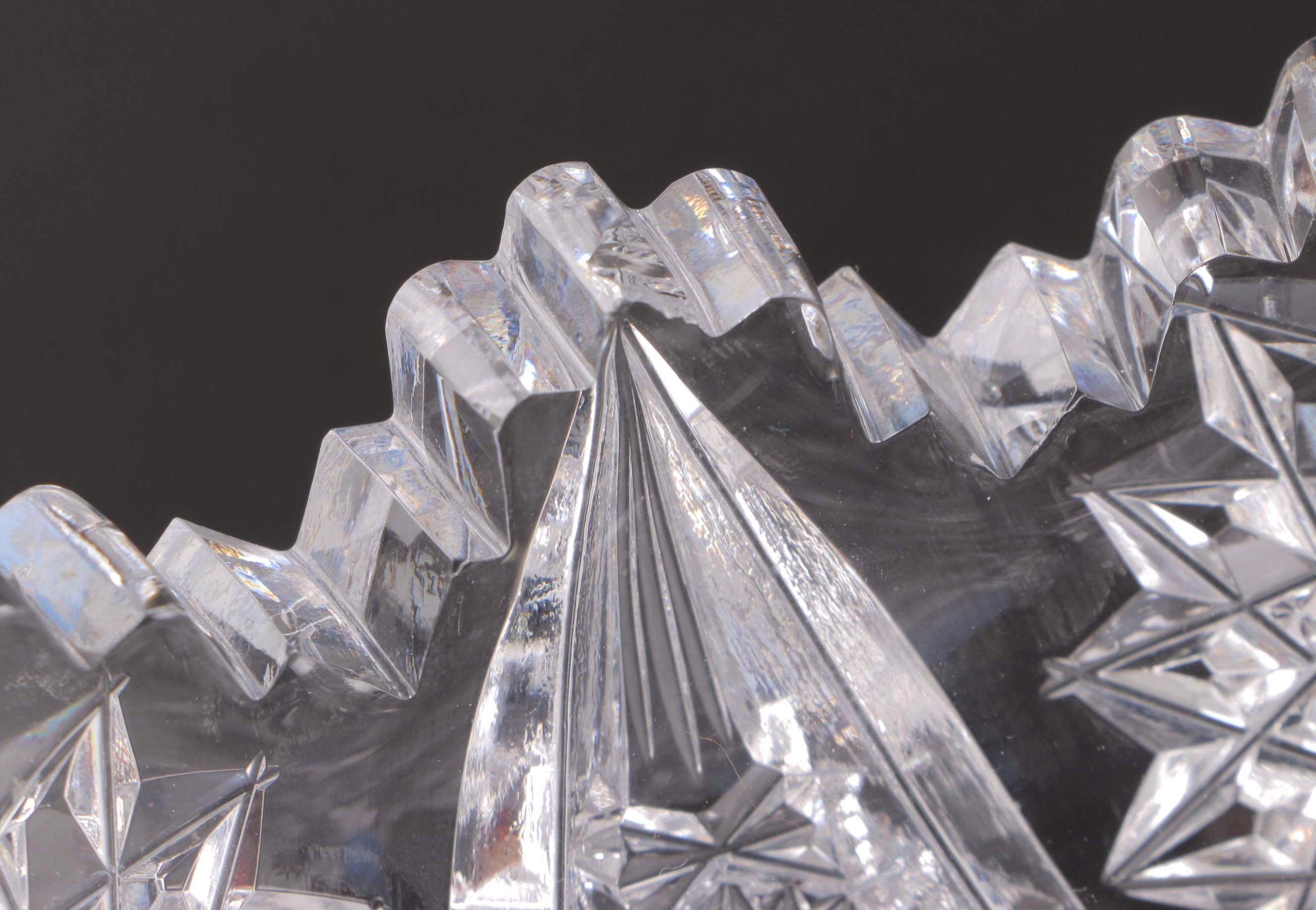 American Brilliant Star Pattern Cut Glass Bowl, Late 19th/ Early 20th Century