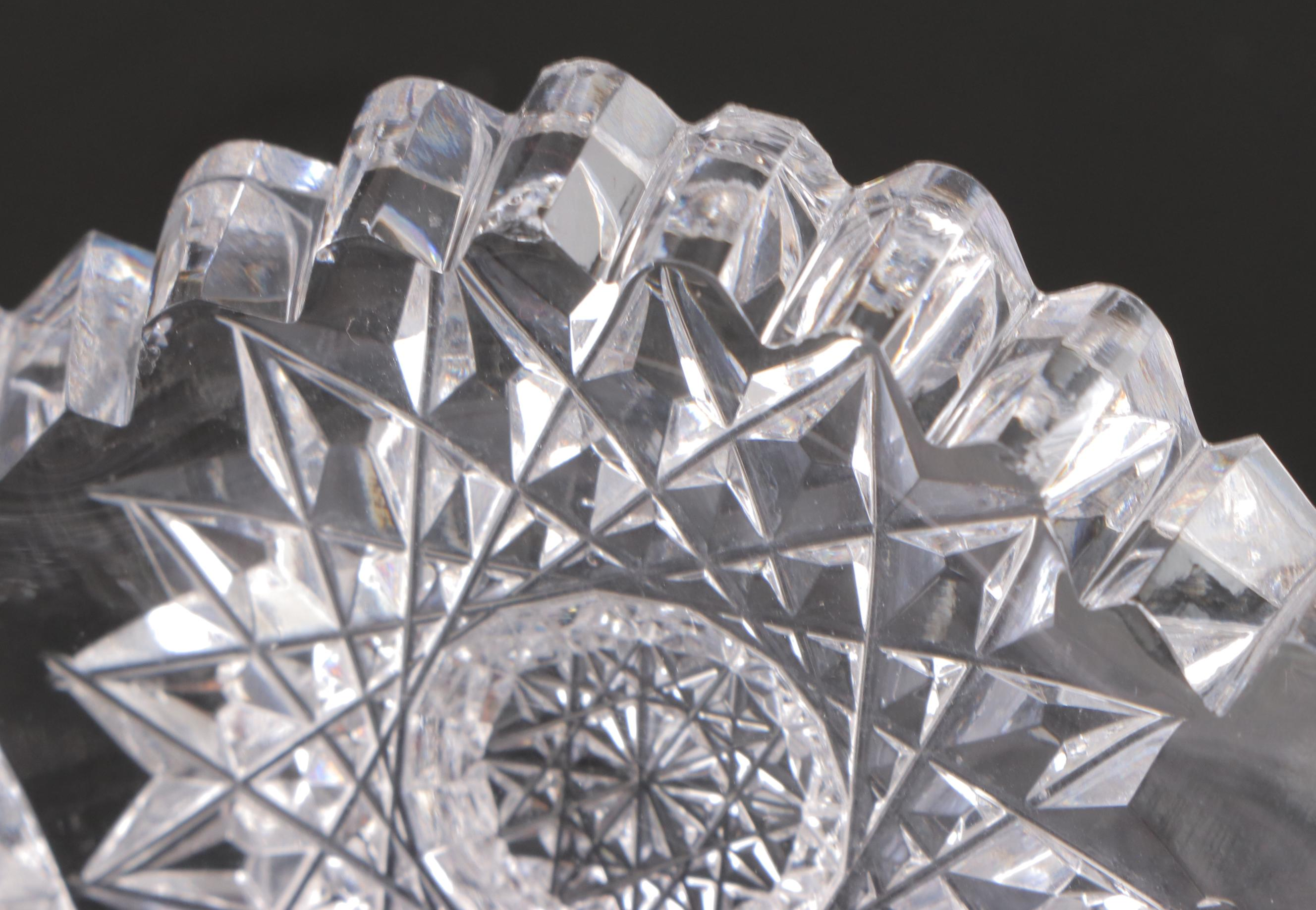 American Brilliant Star Pattern Cut Glass Bowl, Late 19th/ Early 20th Century