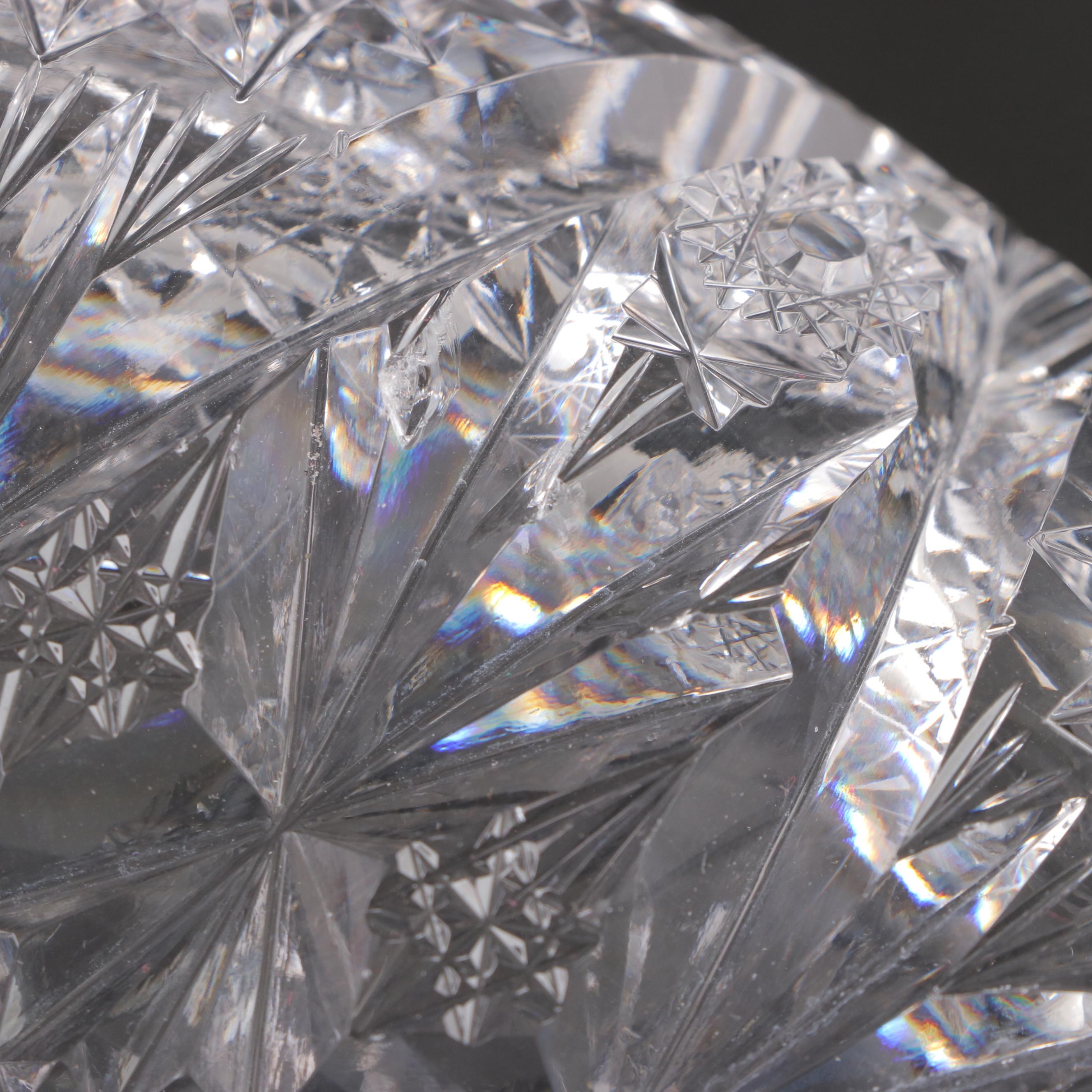 American Brilliant Star Pattern Cut Glass Bowl, Late 19th/ Early 20th Century