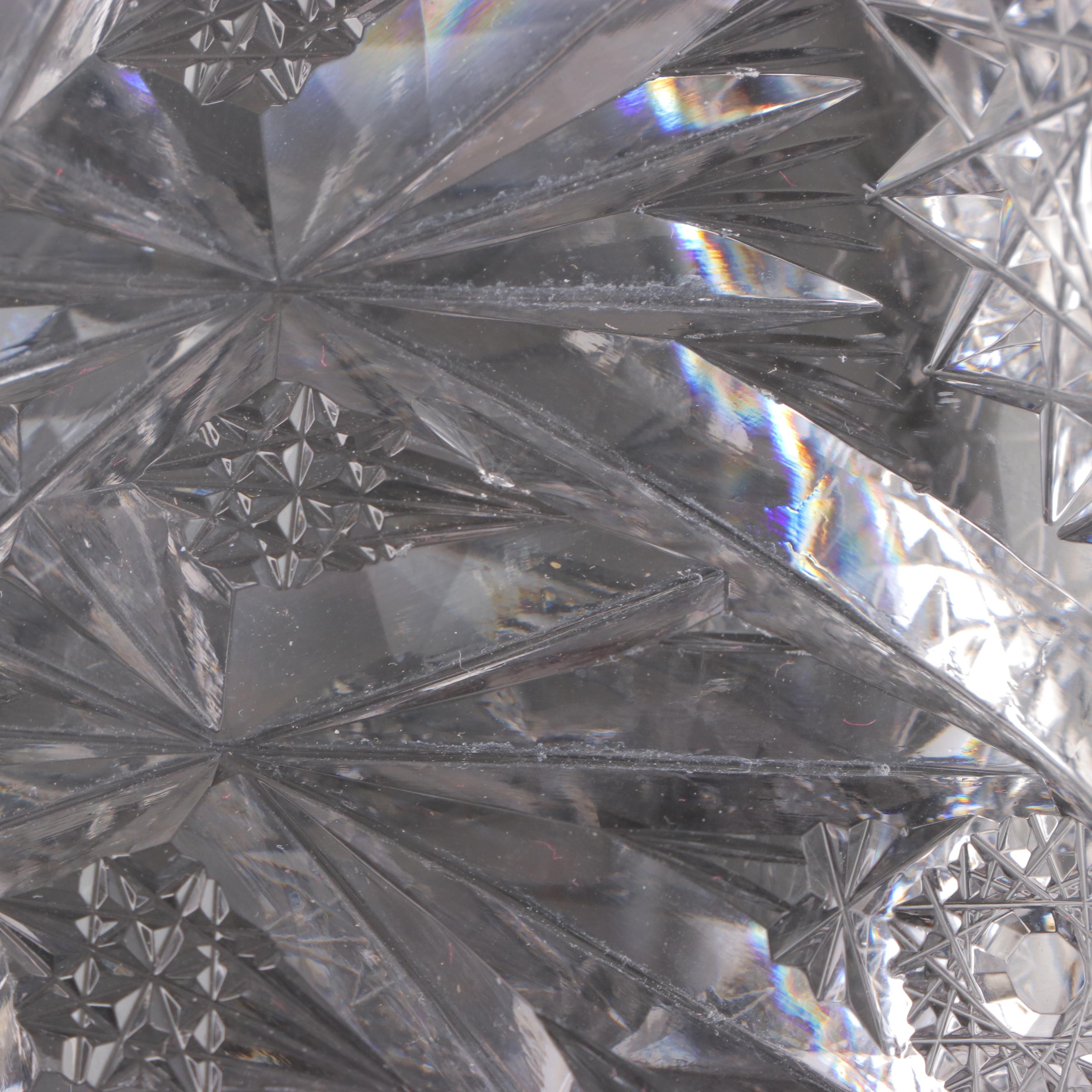 American Brilliant Star Pattern Cut Glass Bowl, Late 19th/ Early 20th Century