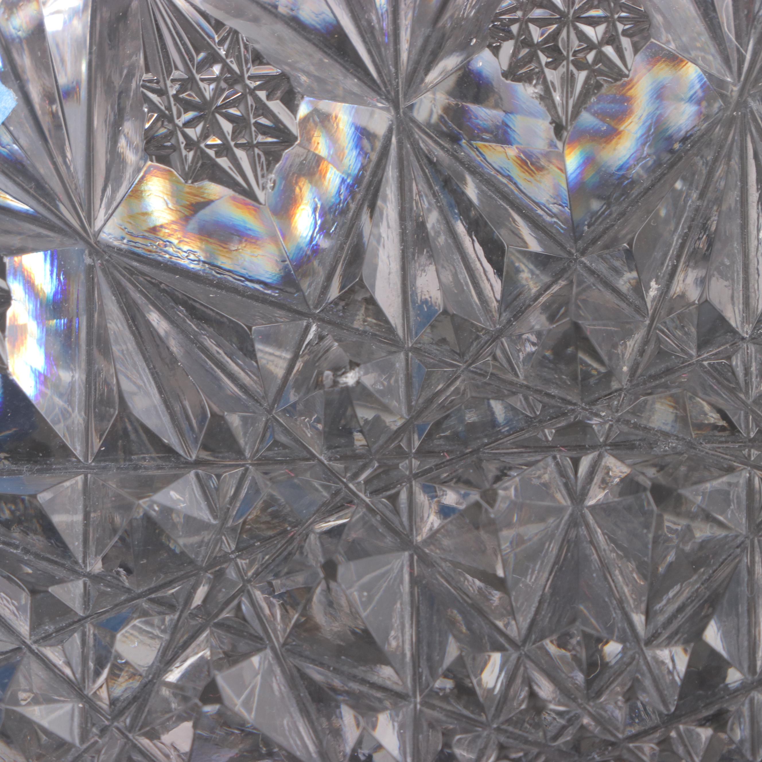 American Brilliant Star Pattern Cut Glass Bowl, Late 19th/ Early 20th Century