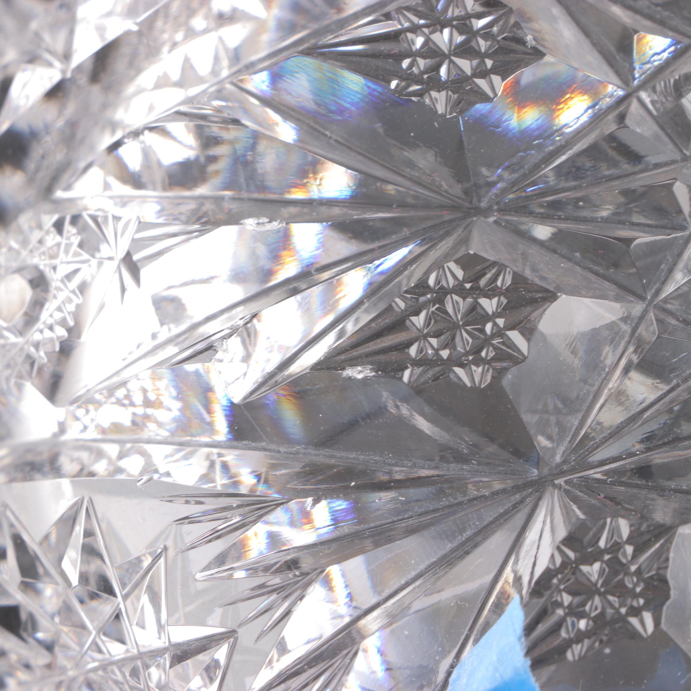 American Brilliant Star Pattern Cut Glass Bowl, Late 19th/ Early 20th Century