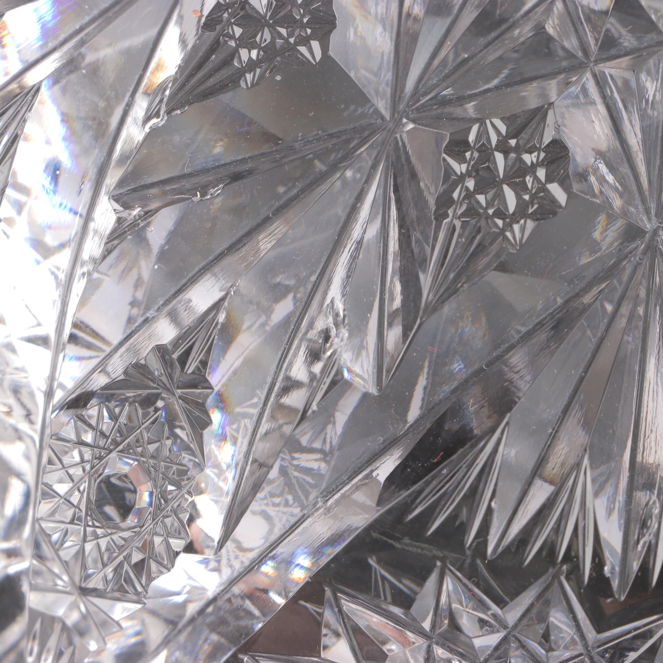 American Brilliant Star Pattern Cut Glass Bowl, Late 19th/ Early 20th Century