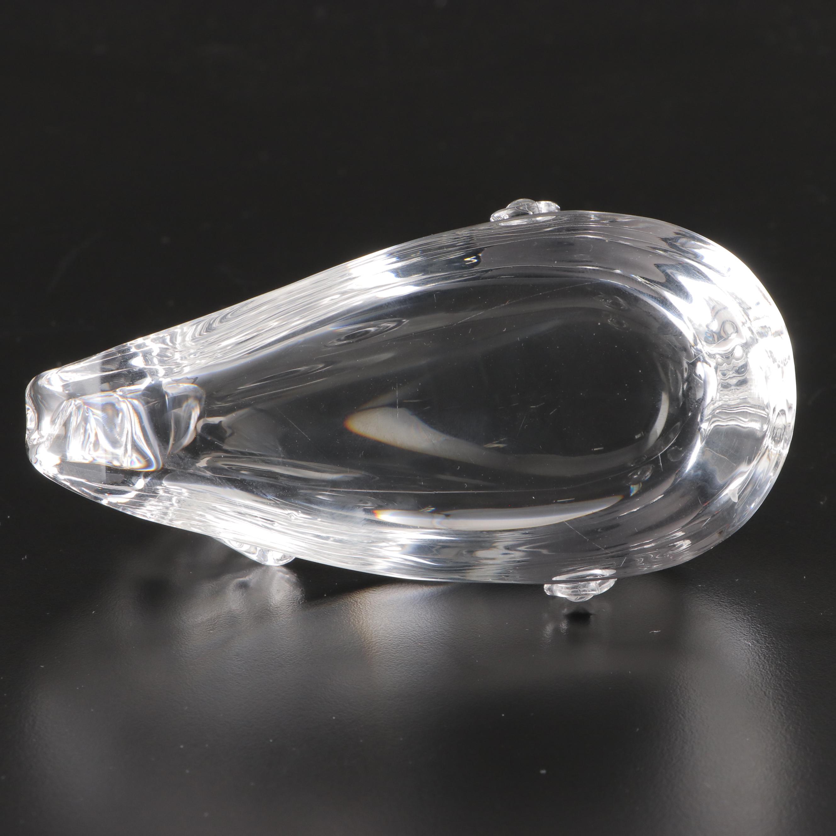 Steuben Art Glass Whale Figurine