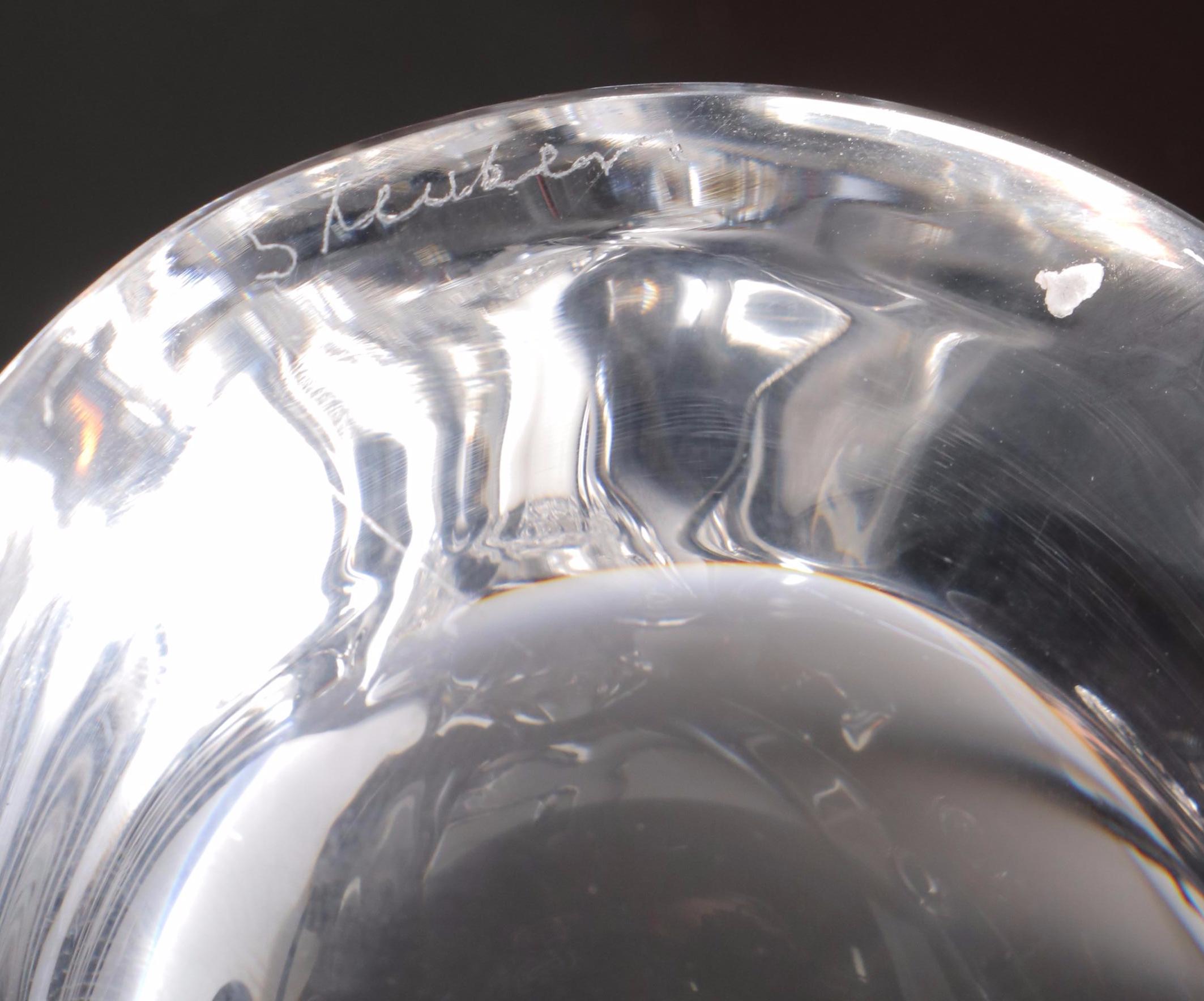 Steuben Art Glass Whale Figurine