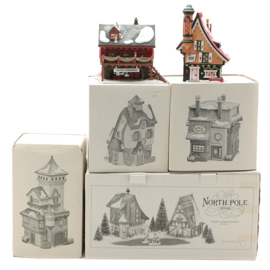 Department 56 "Start A Tradition" Set and other North Pole Series Buildings