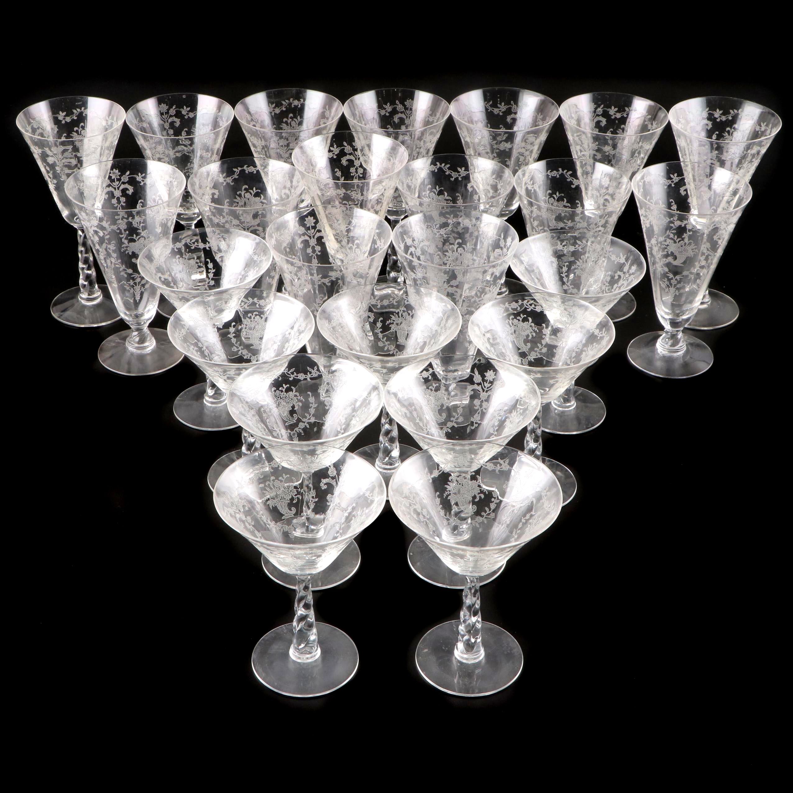 Fostoria "Mayflower" Glass Stemware
