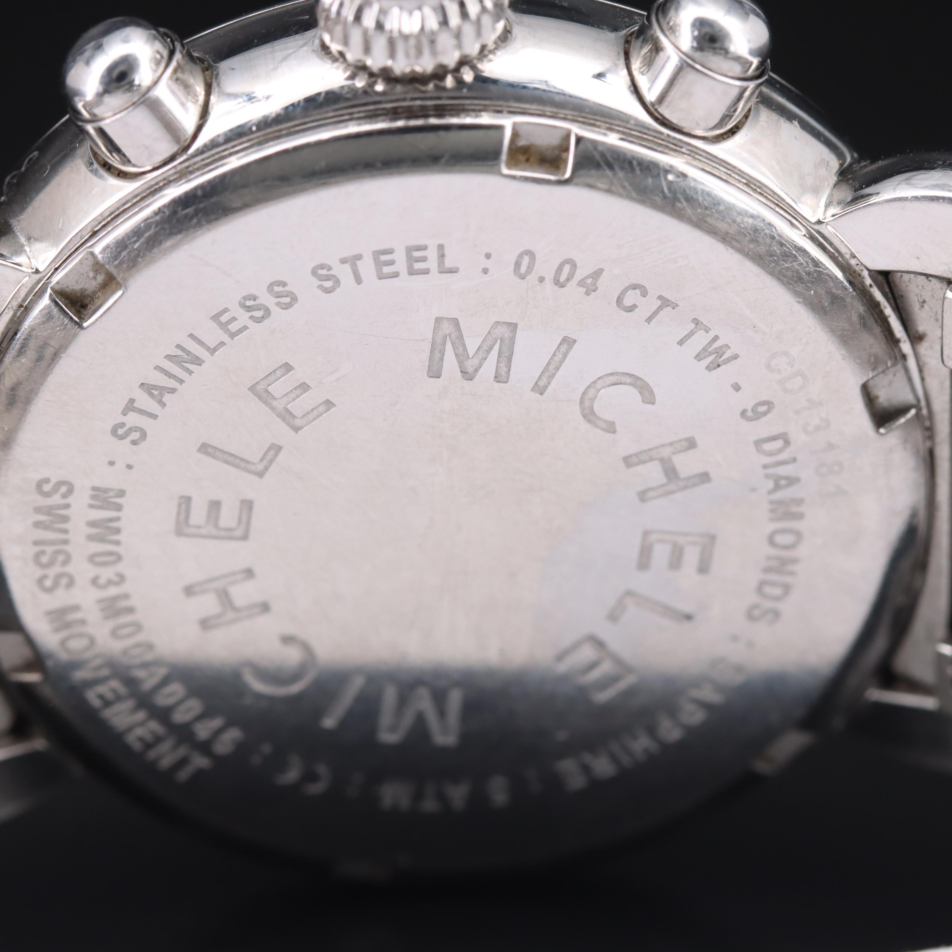 Diamond and Mother-of-Pearl Michele Chronograph Watch