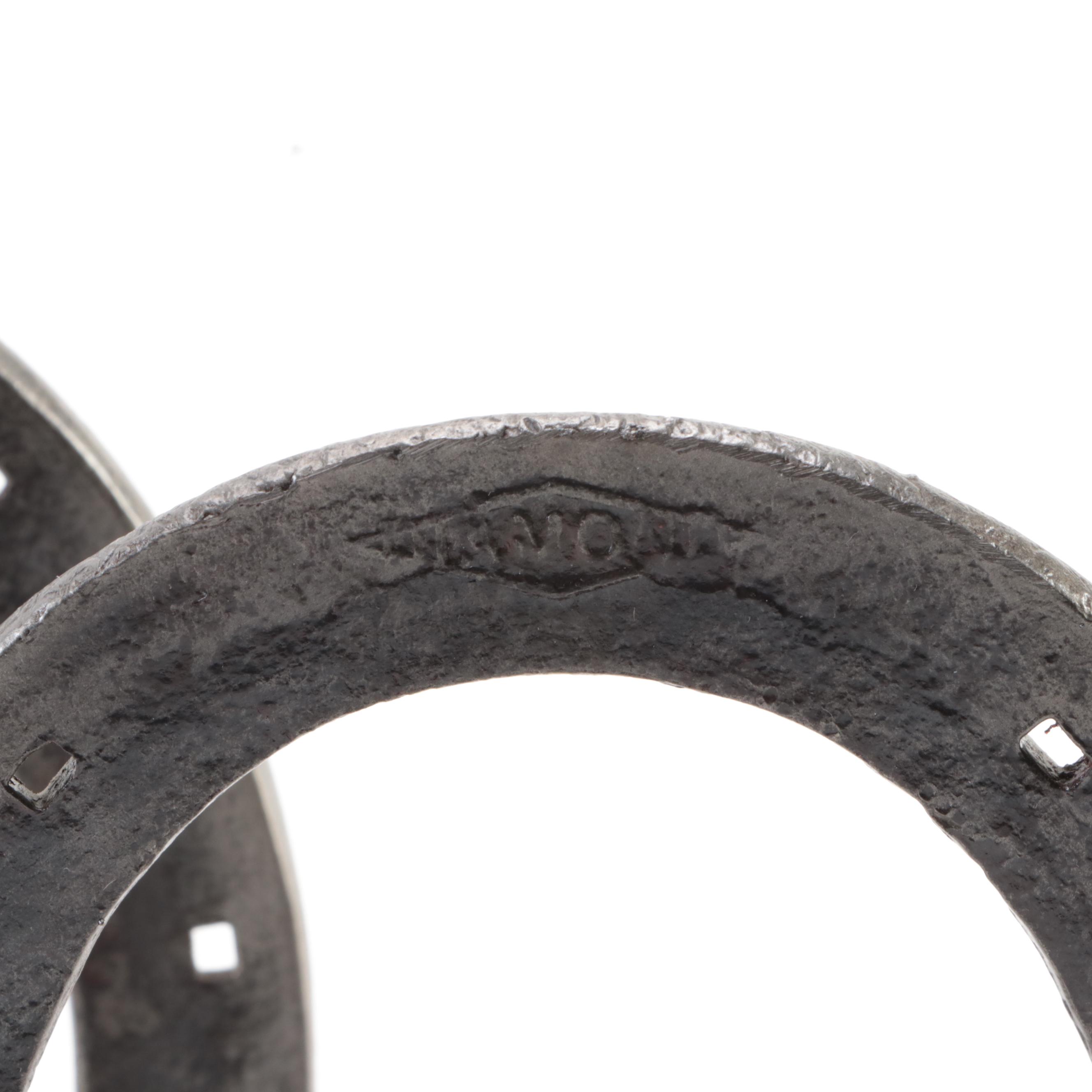 Cast Iron Horseshoe Bookends with Trout and Reel Bookend and Porcelain Figurine