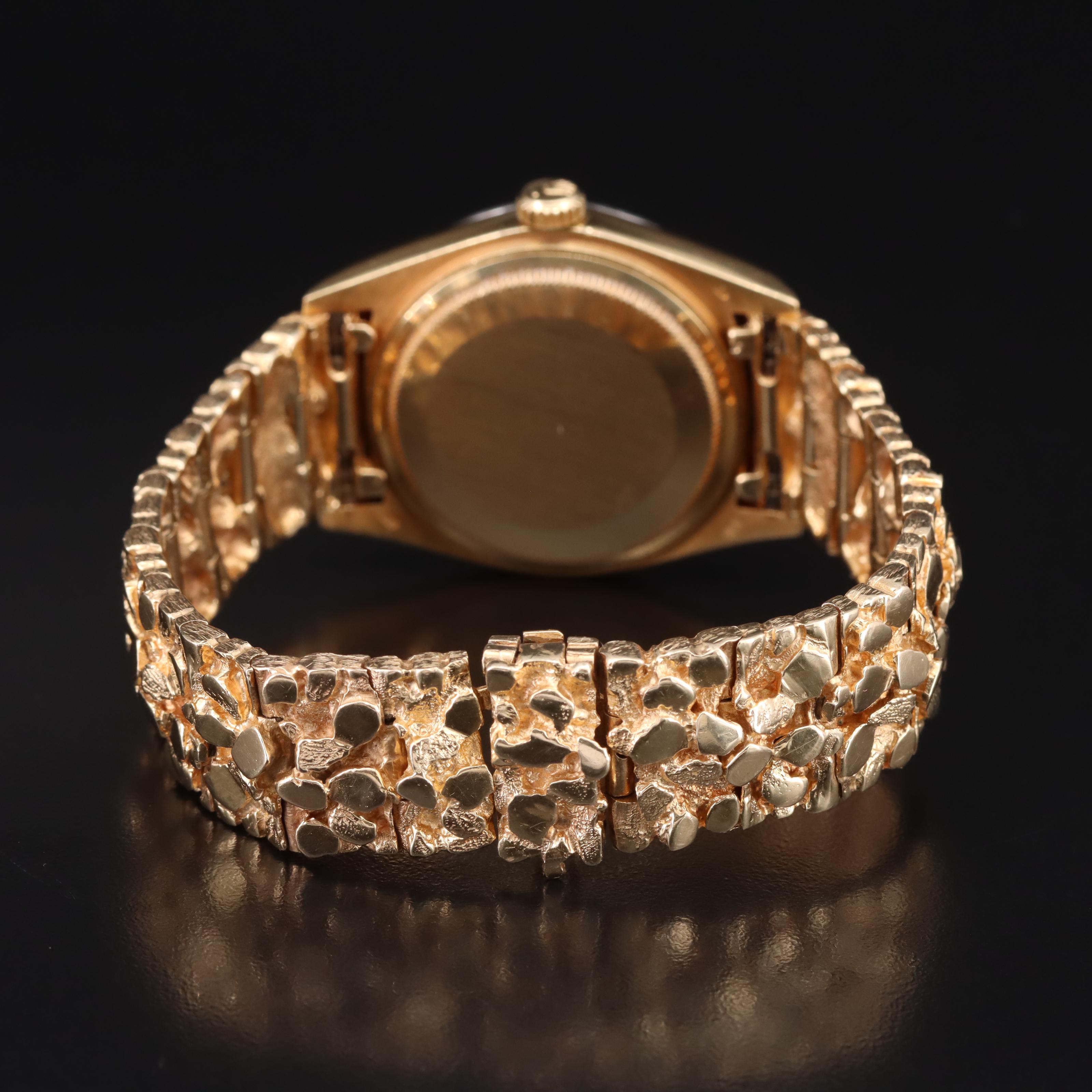 18K Rolex Oyster Perpetual Day-Date 1.06 CTW Diamond Bezel and Dial Watch