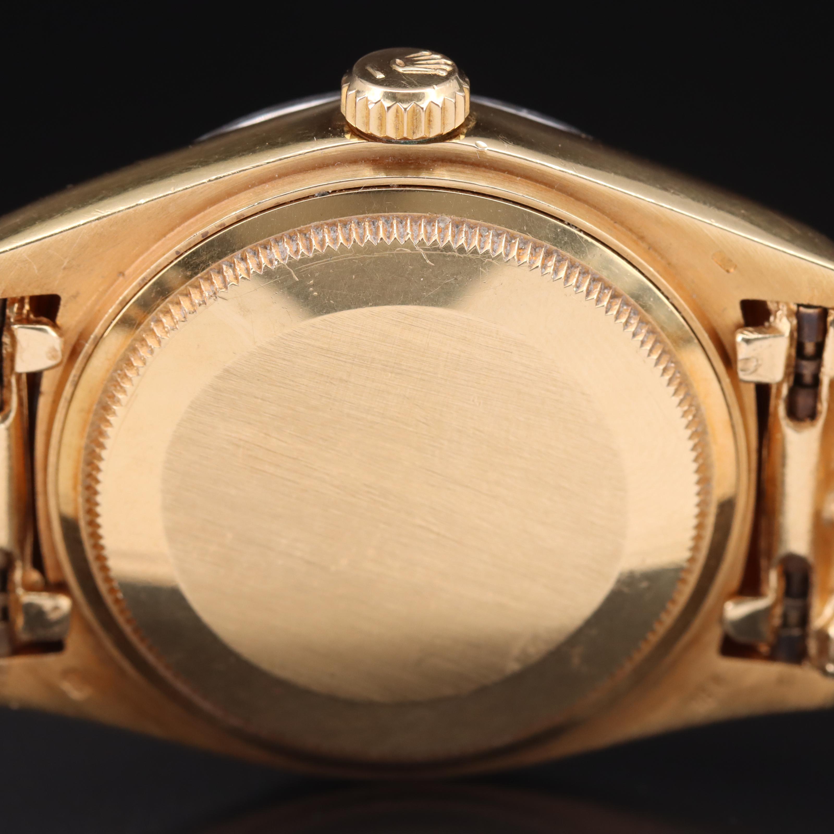 18K Rolex Oyster Perpetual Day-Date 1.06 CTW Diamond Bezel and Dial Watch