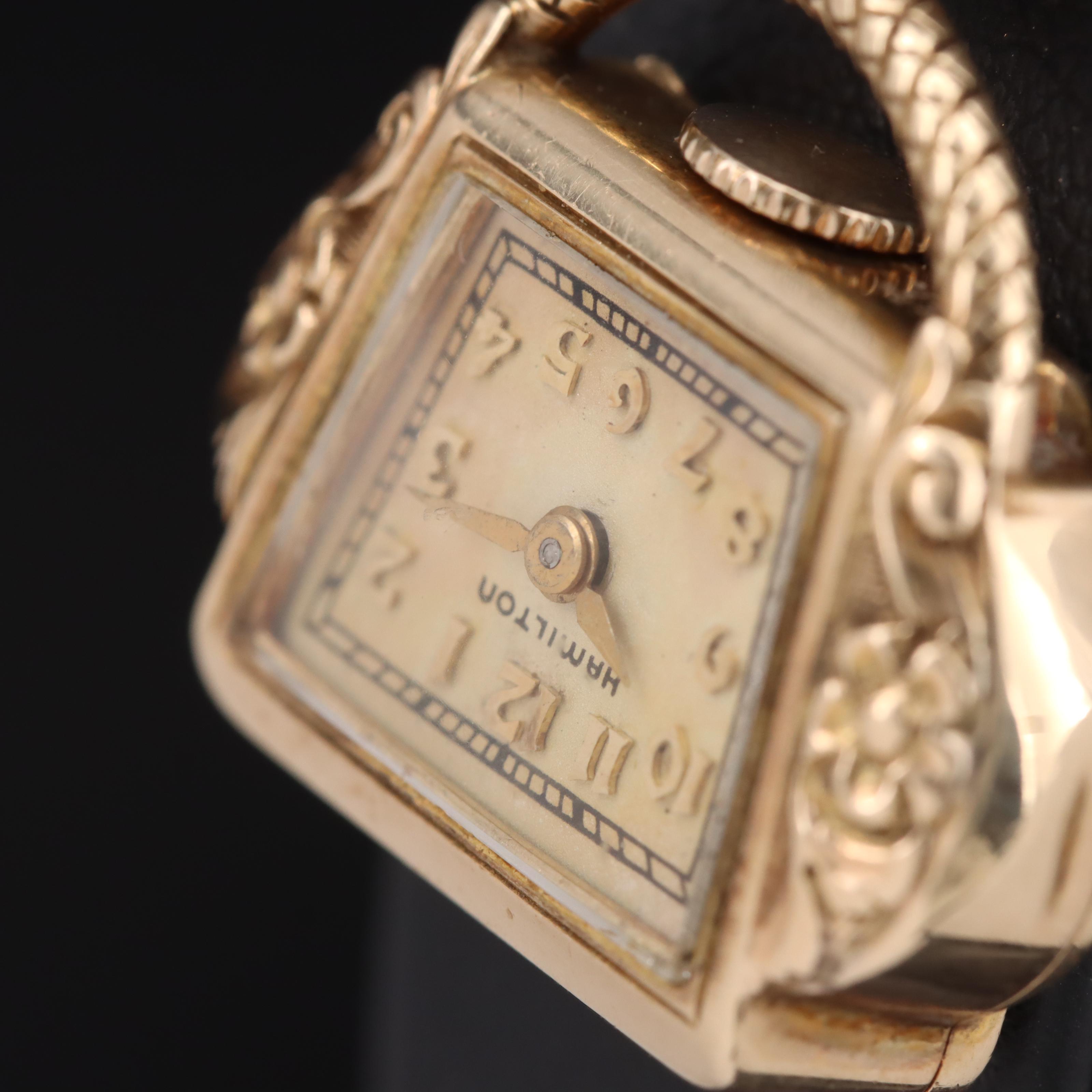 14K Vintage Hamilton Pendant Watch