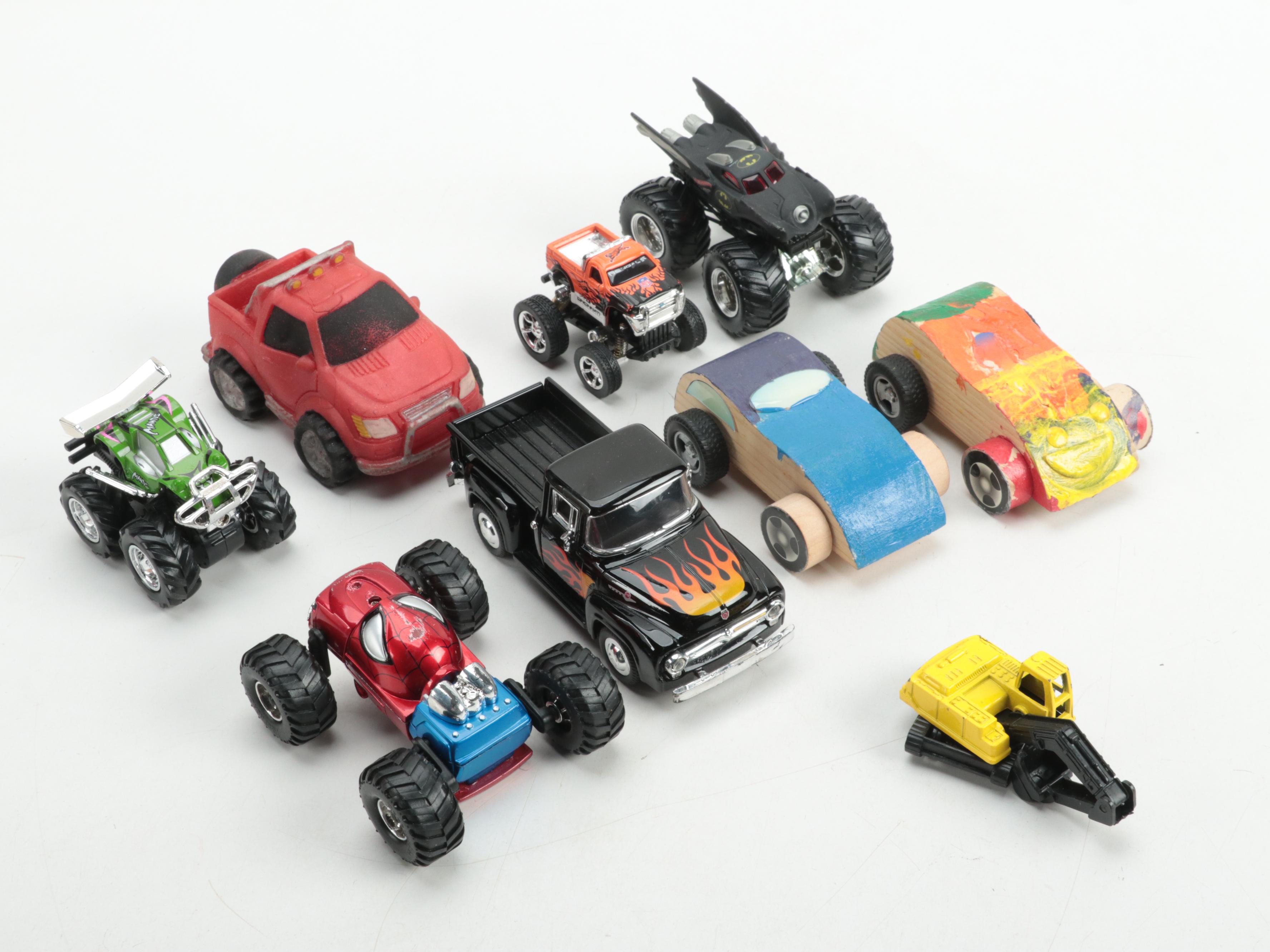 Transformer Action Figure with Other Cars and Race Track