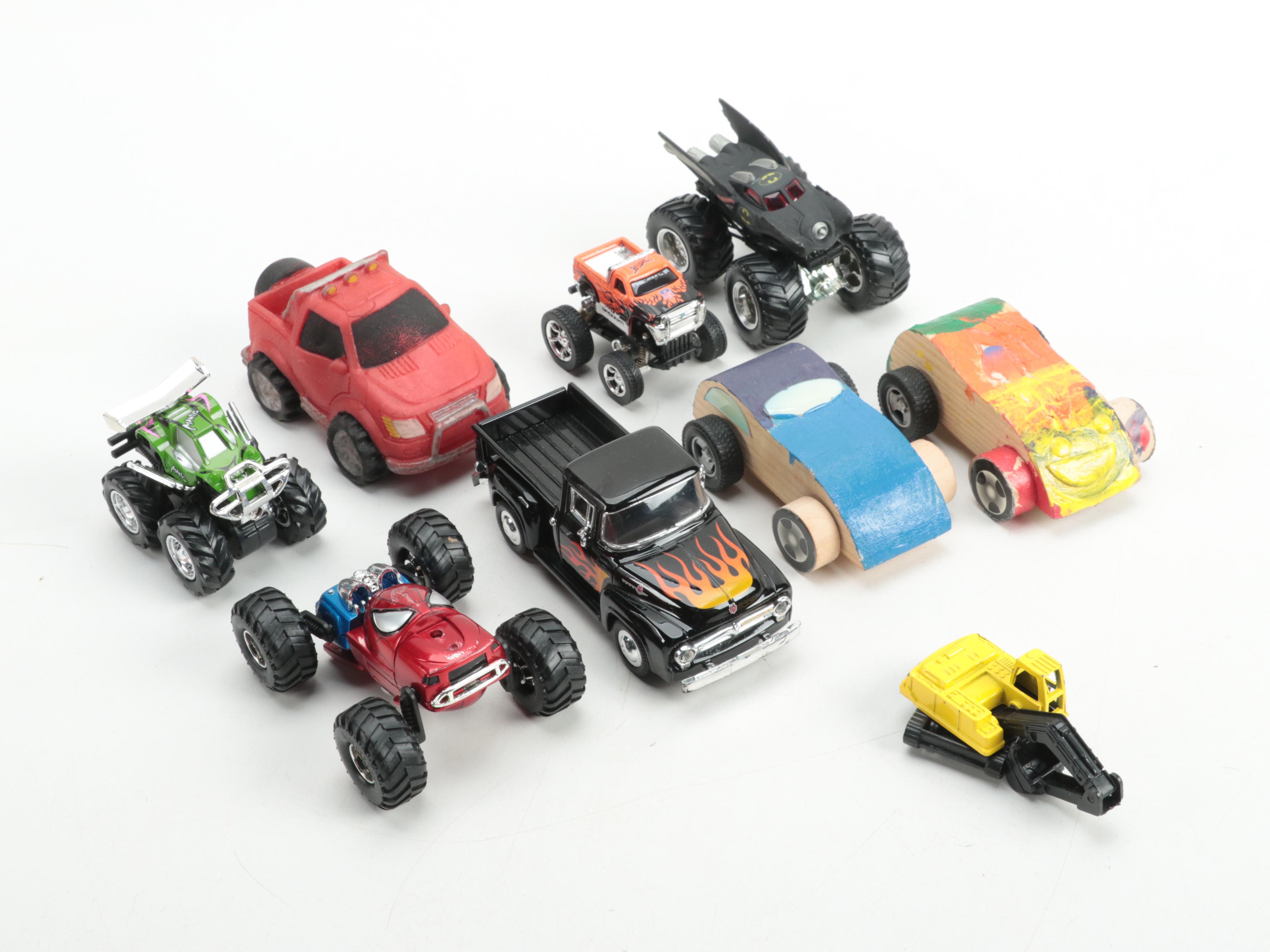 Transformer Action Figure with Other Cars and Race Track